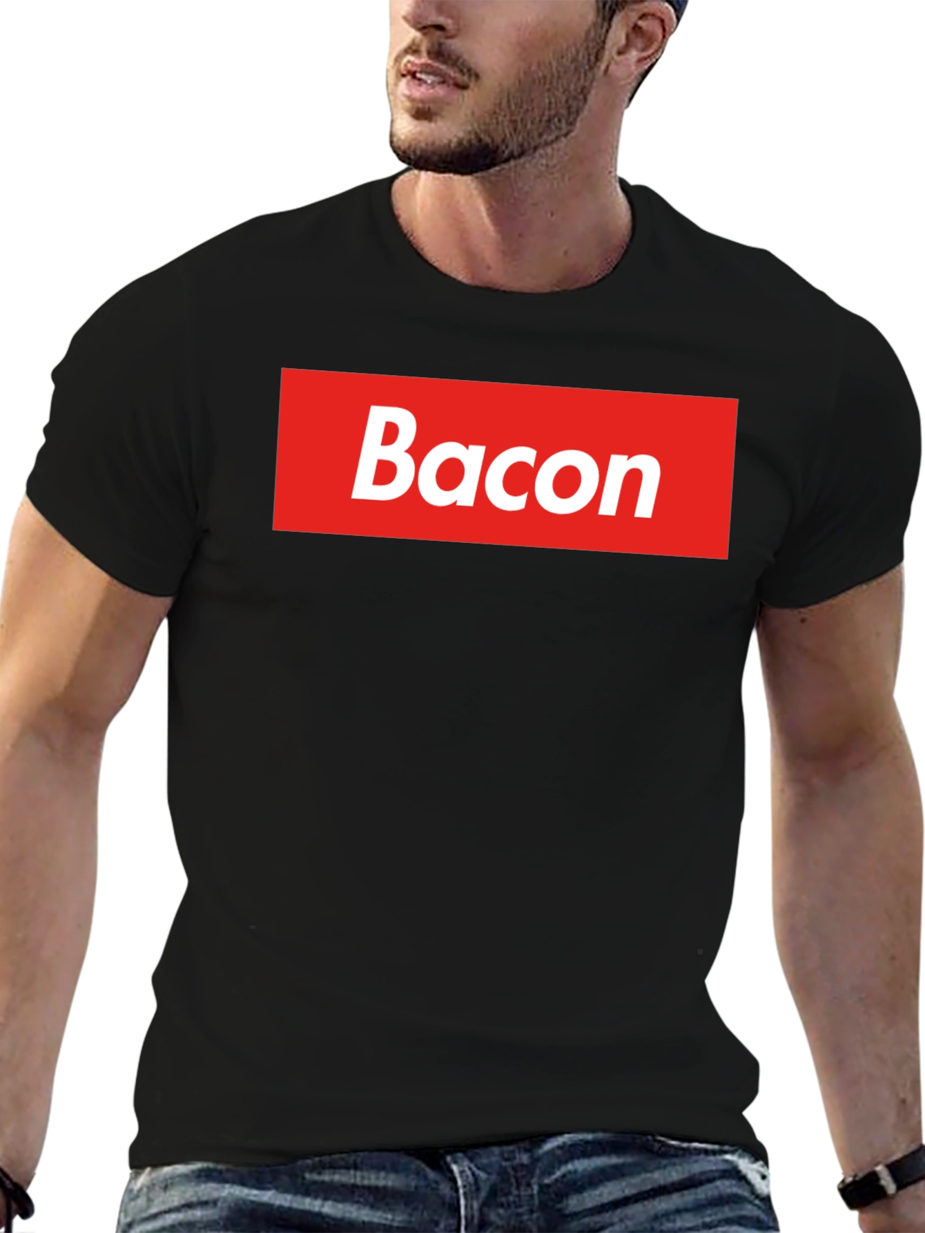 Bacon Logo T-Shirt - Supreme Style Funny Tee