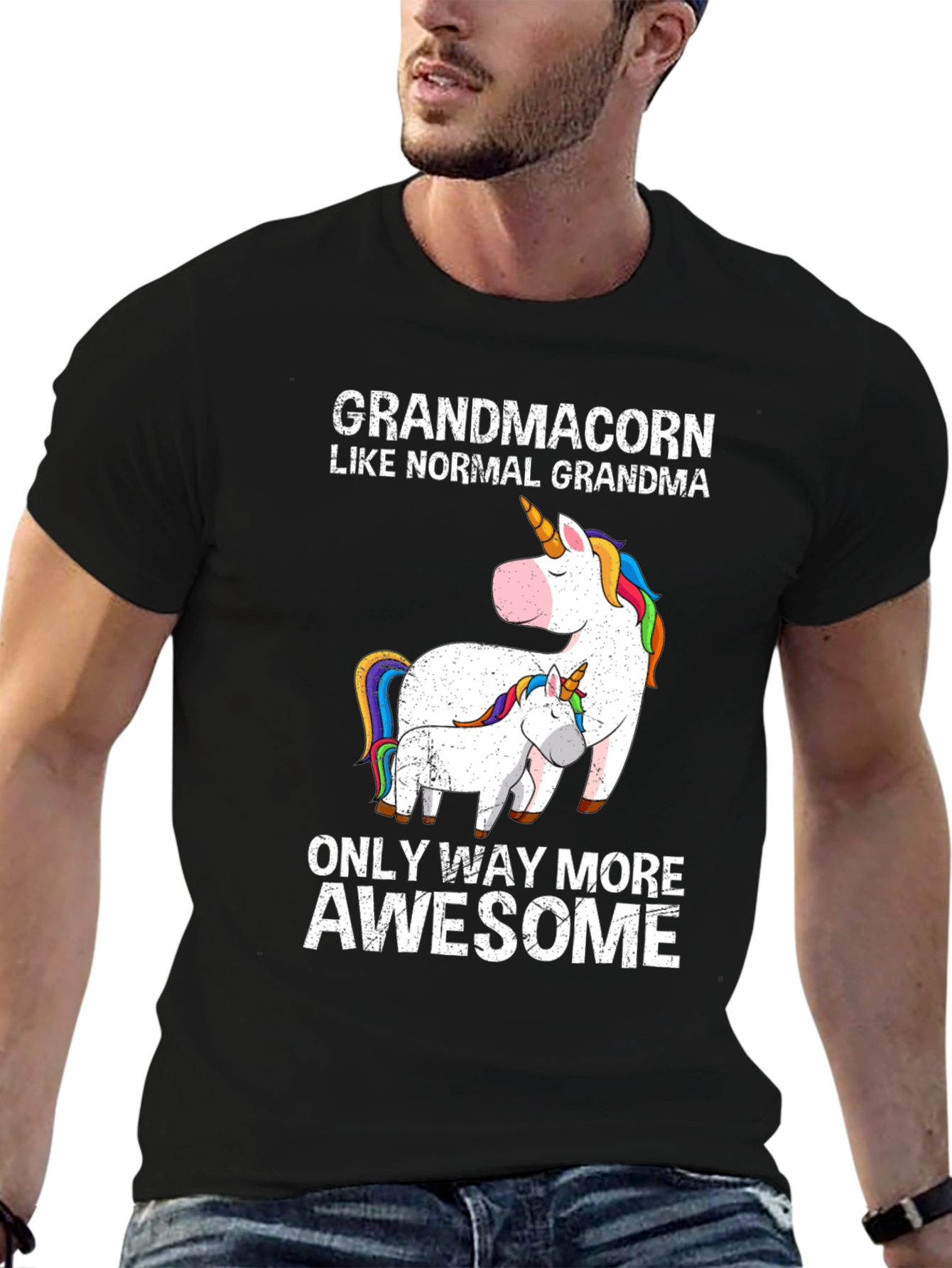 Grandmacorn Unicorn Graphic T-Shirt