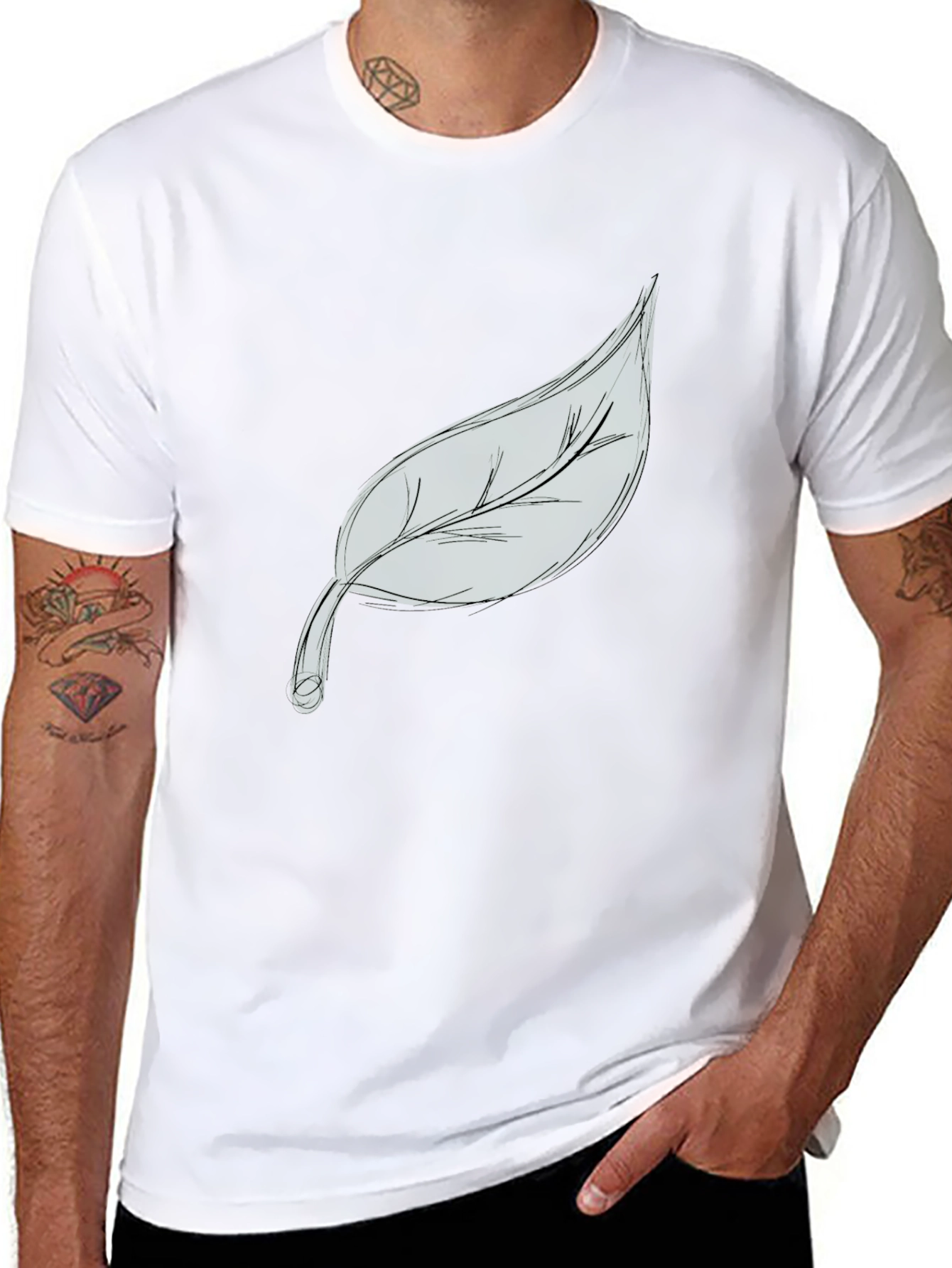 Leaf Graphic Tee - Modern Casual Wear