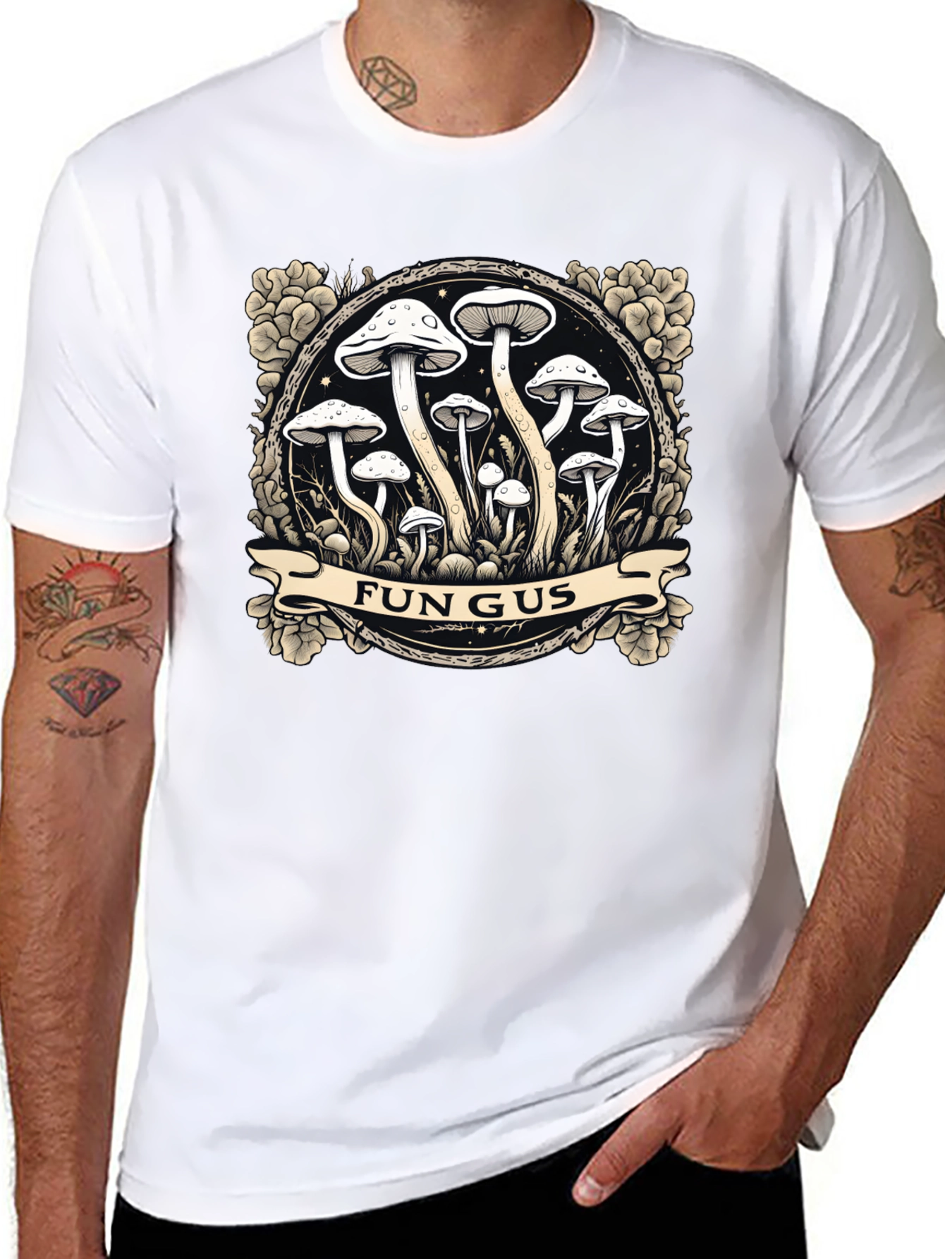 Fungus Graphic Tee - Unique Mushroom Design
