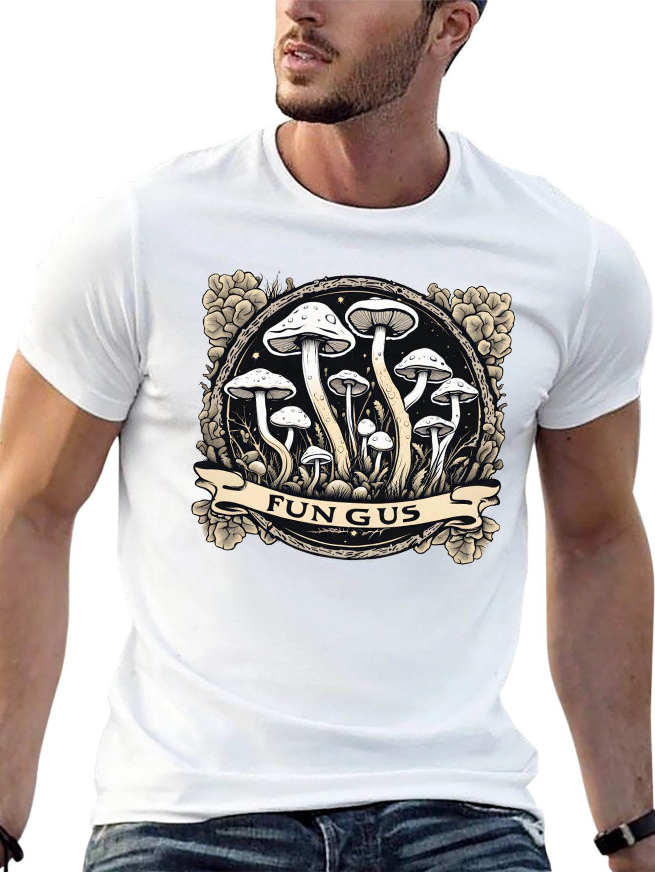 Fungus Graphic Tee - Unique Mushroom Design