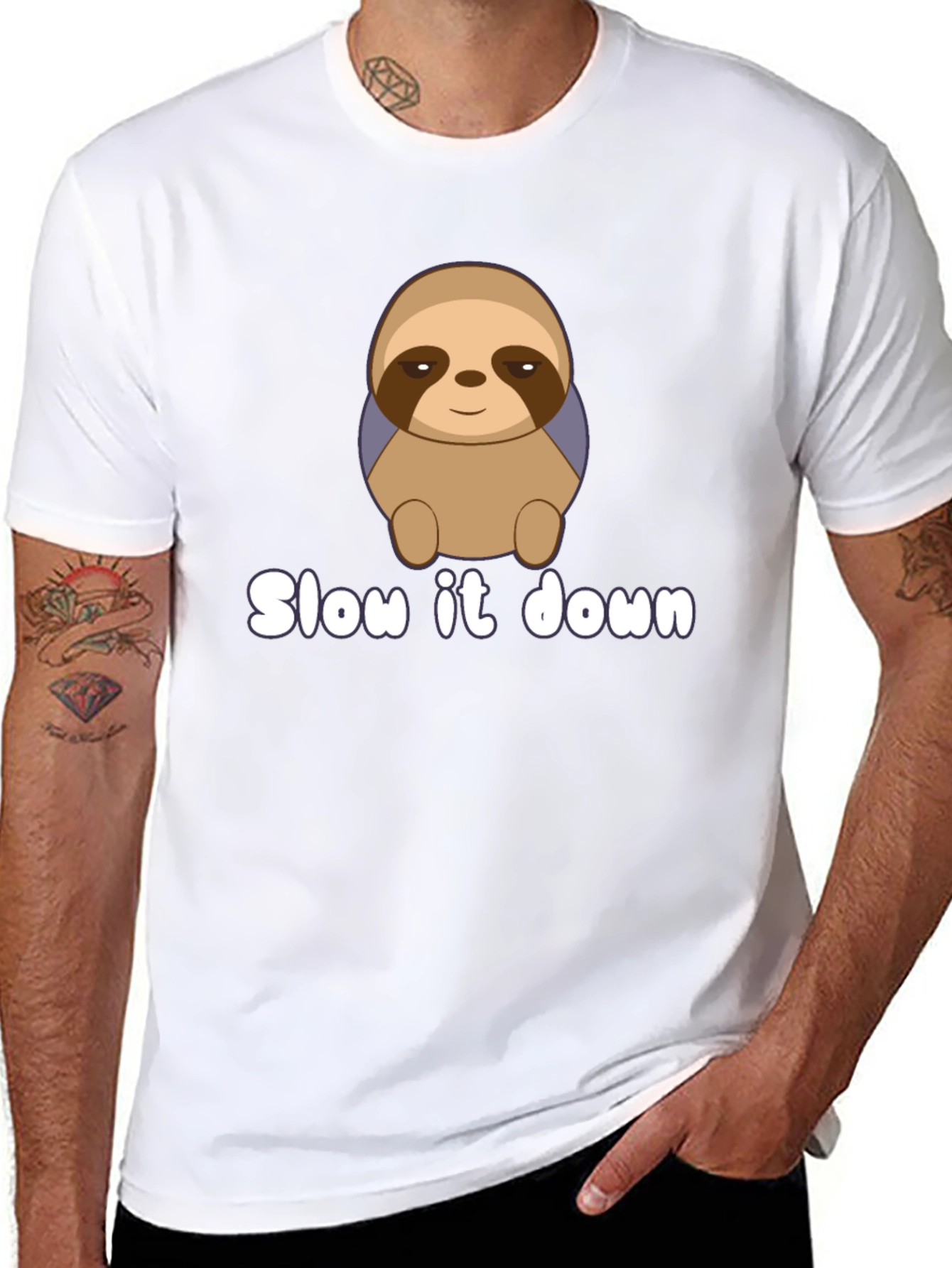 Slow it Down Sloth Graphic T-Shirt - Relaxed Fit