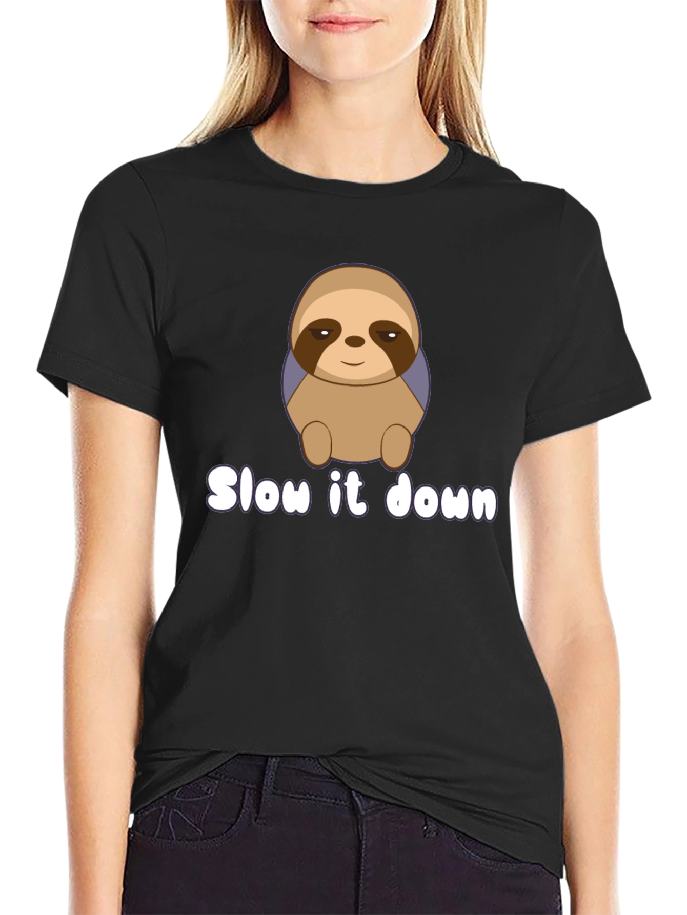 Slow it Down Sloth Graphic T-Shirt - Relaxed Fit