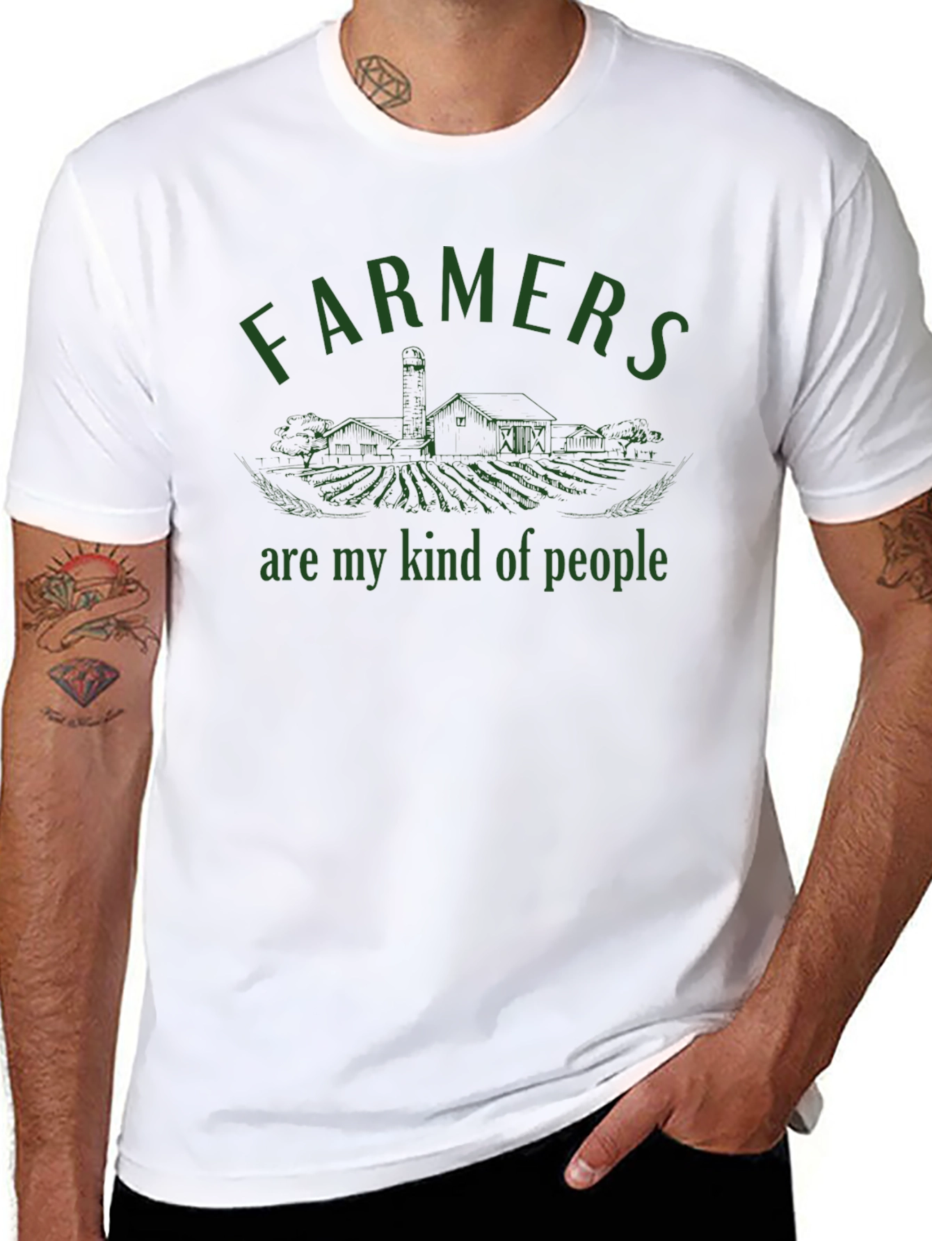 Farmers Are My Kind of People Black T-Shirt