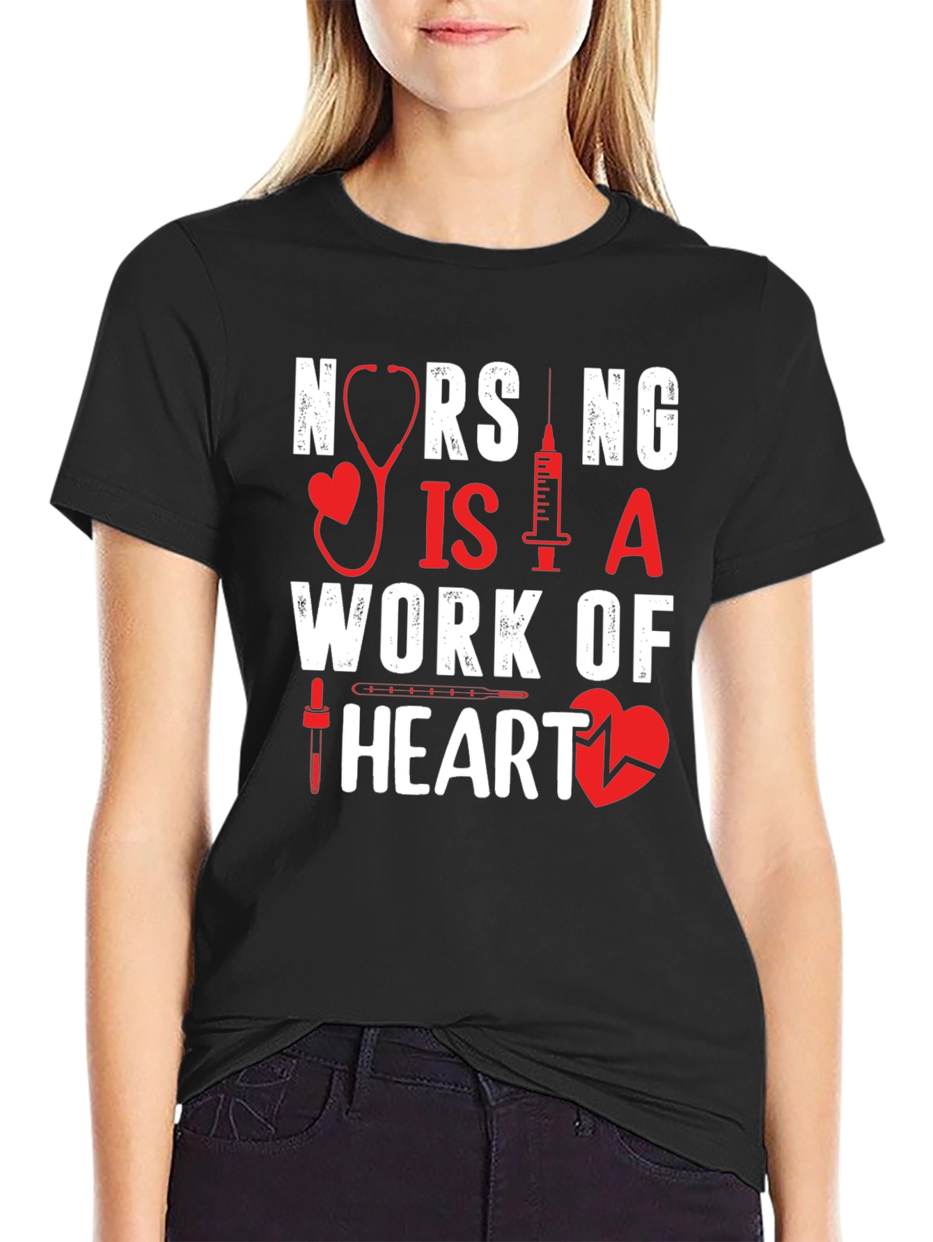 Nursing is a Work of Heart T-Shirt