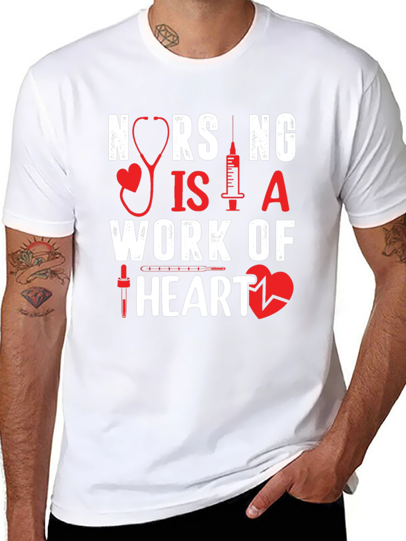 Nursing is a Work of Heart T-Shirt