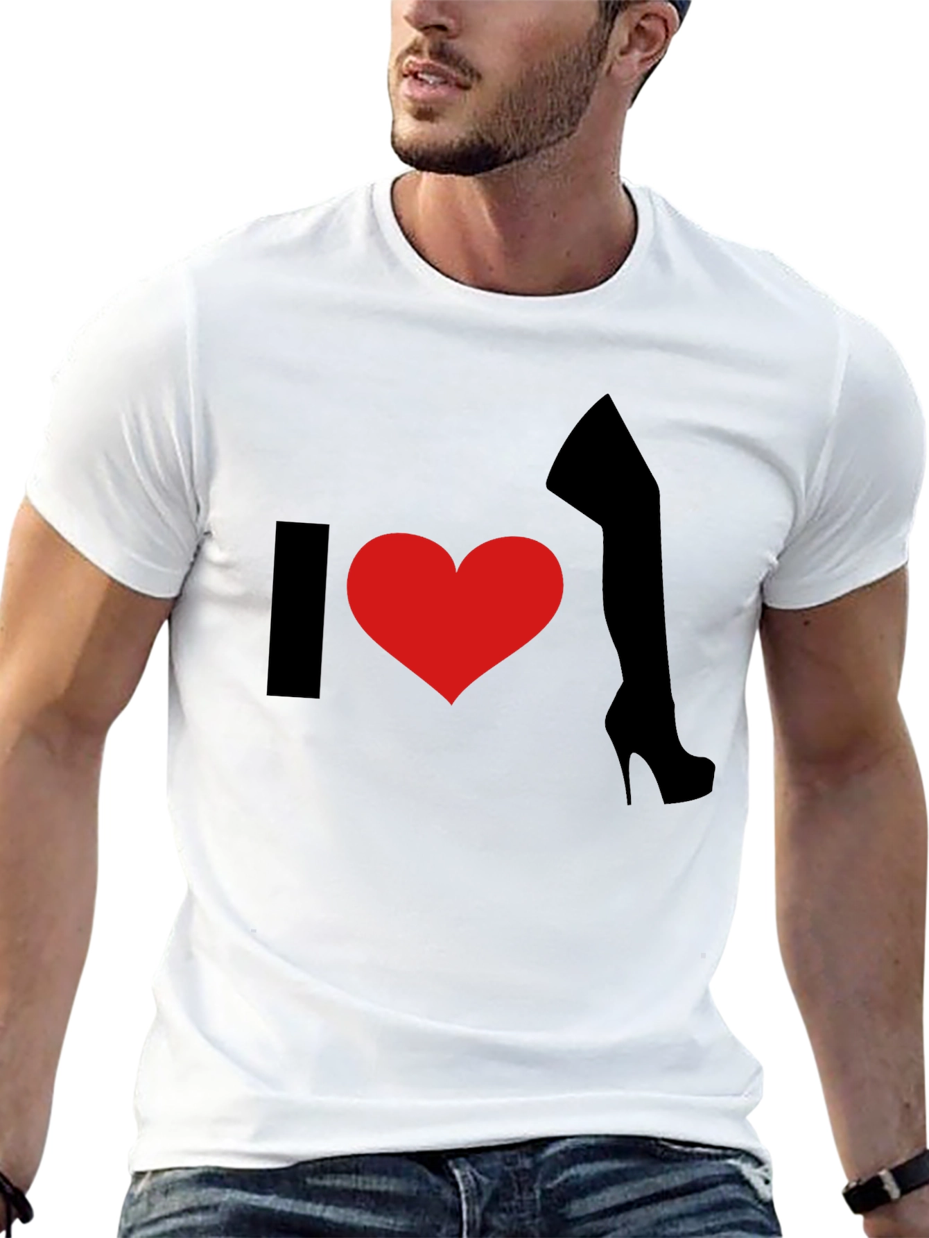 I Heart Boots Tee - Novelty Graphic T-Shirt