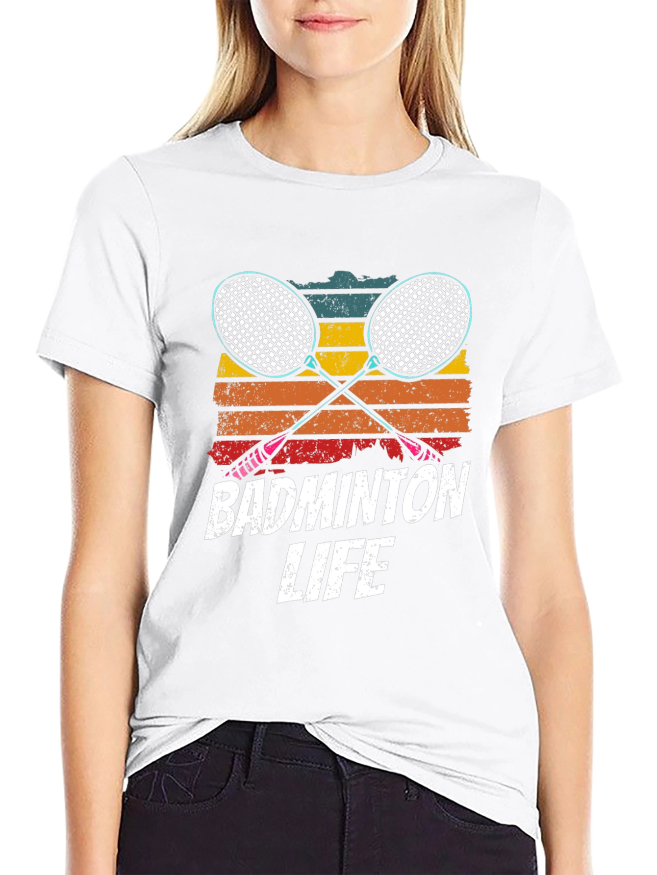 Badminton Life T-Shirt - Retro Style