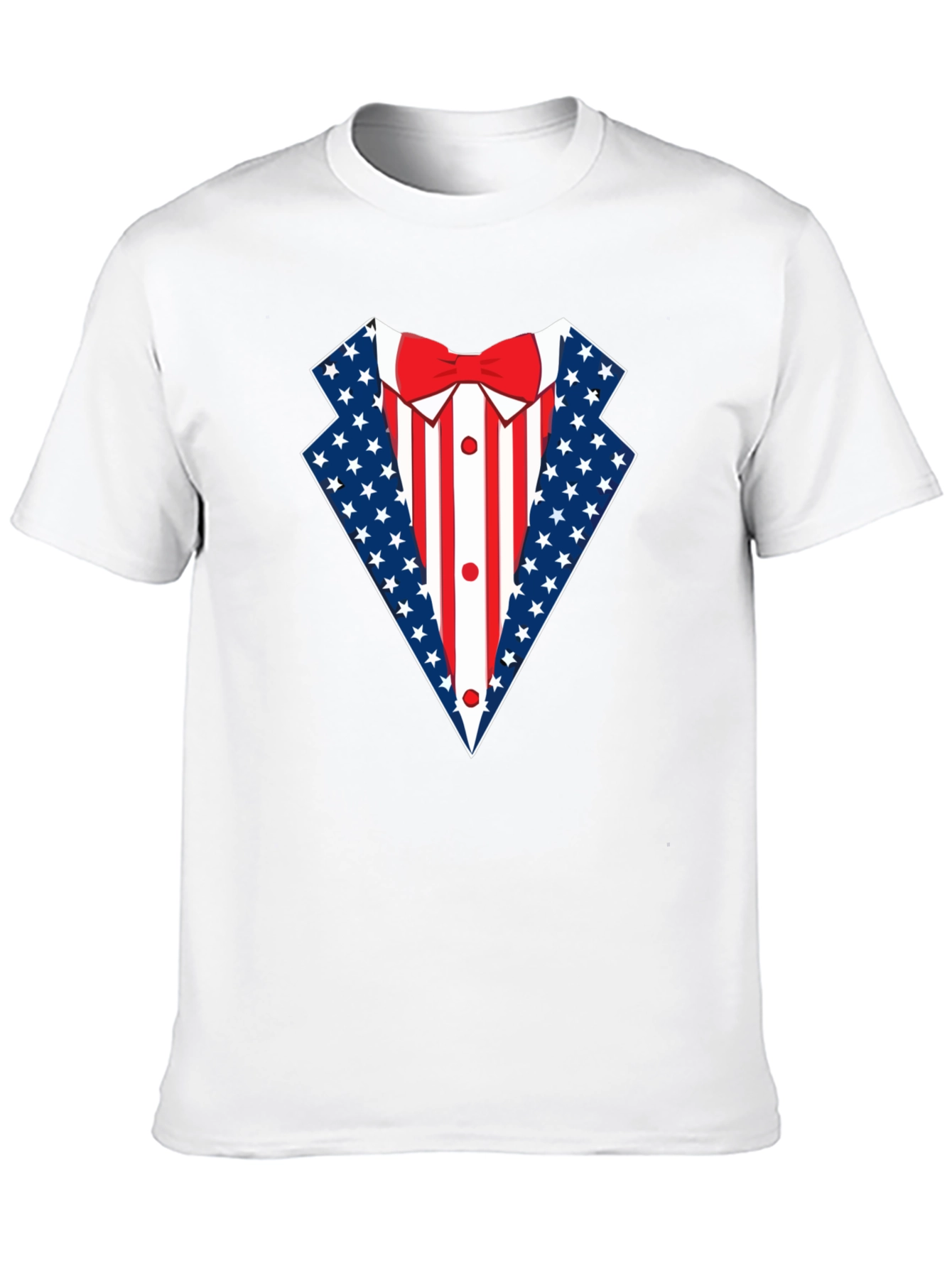 Patriotic USA Flag Tuxedo T-Shirt