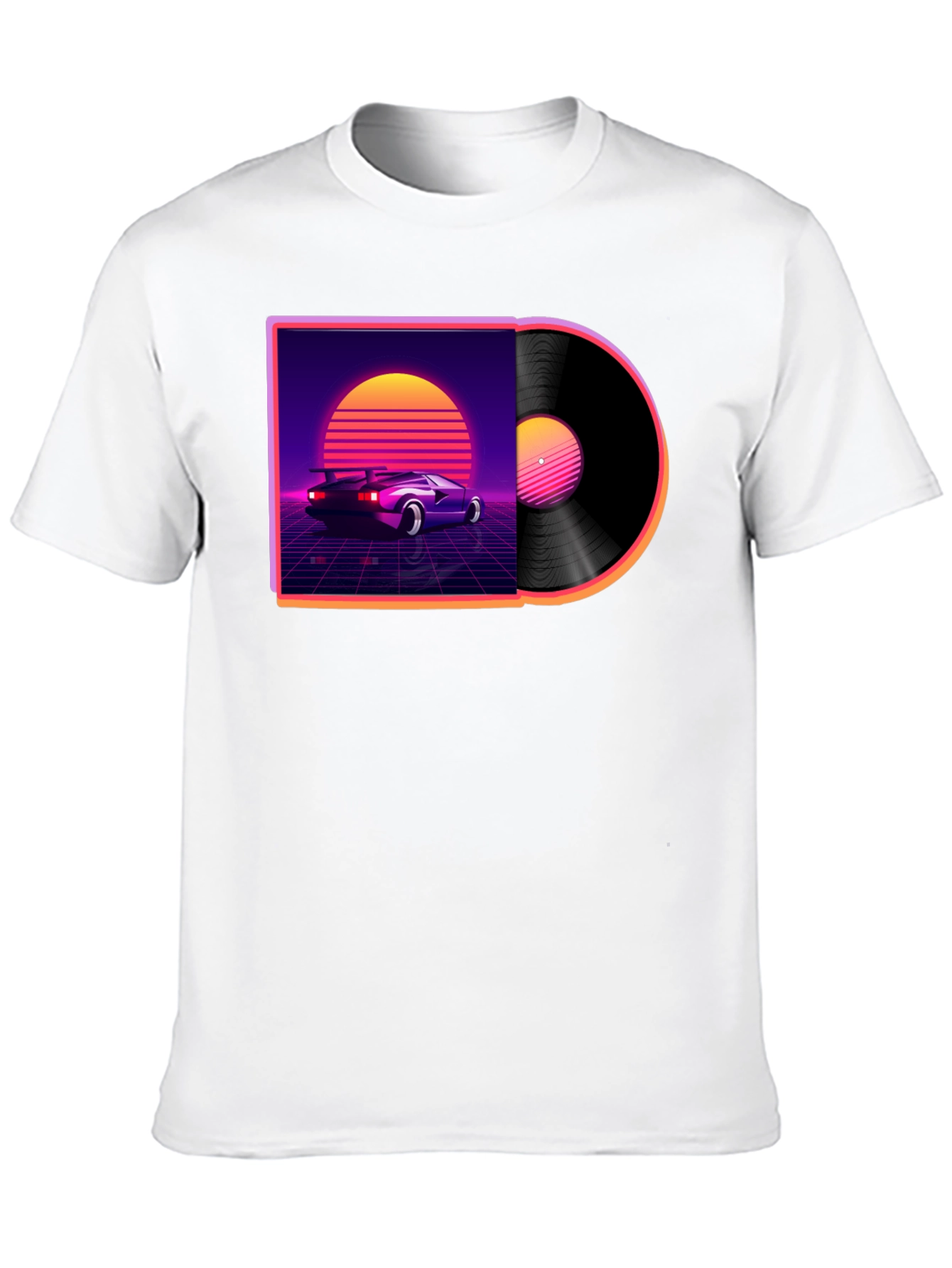 Retro Wave Vinyl T-Shirt - Classic Car Design