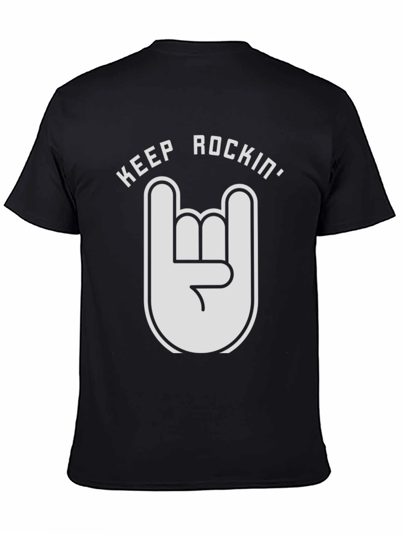 Keep Rockin Graphic Tee - Unisex Black T-Shirt