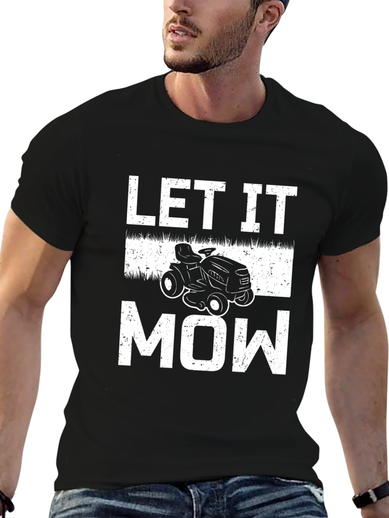 Let It Mow T-Shirt - Lawn Mower Graphic Tee