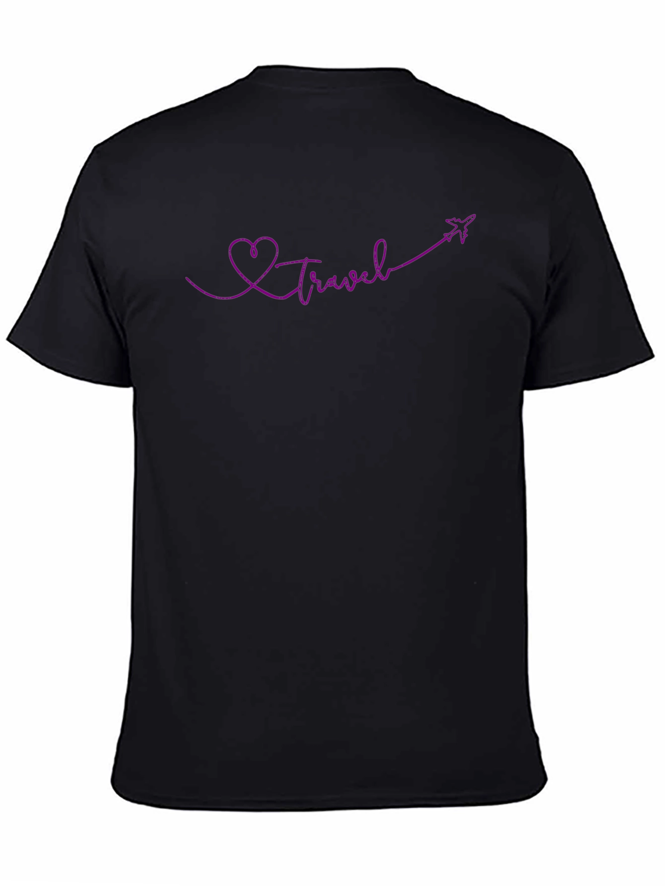 Travel Heart Plane Graphic Tee - Soft Cotton Shirt