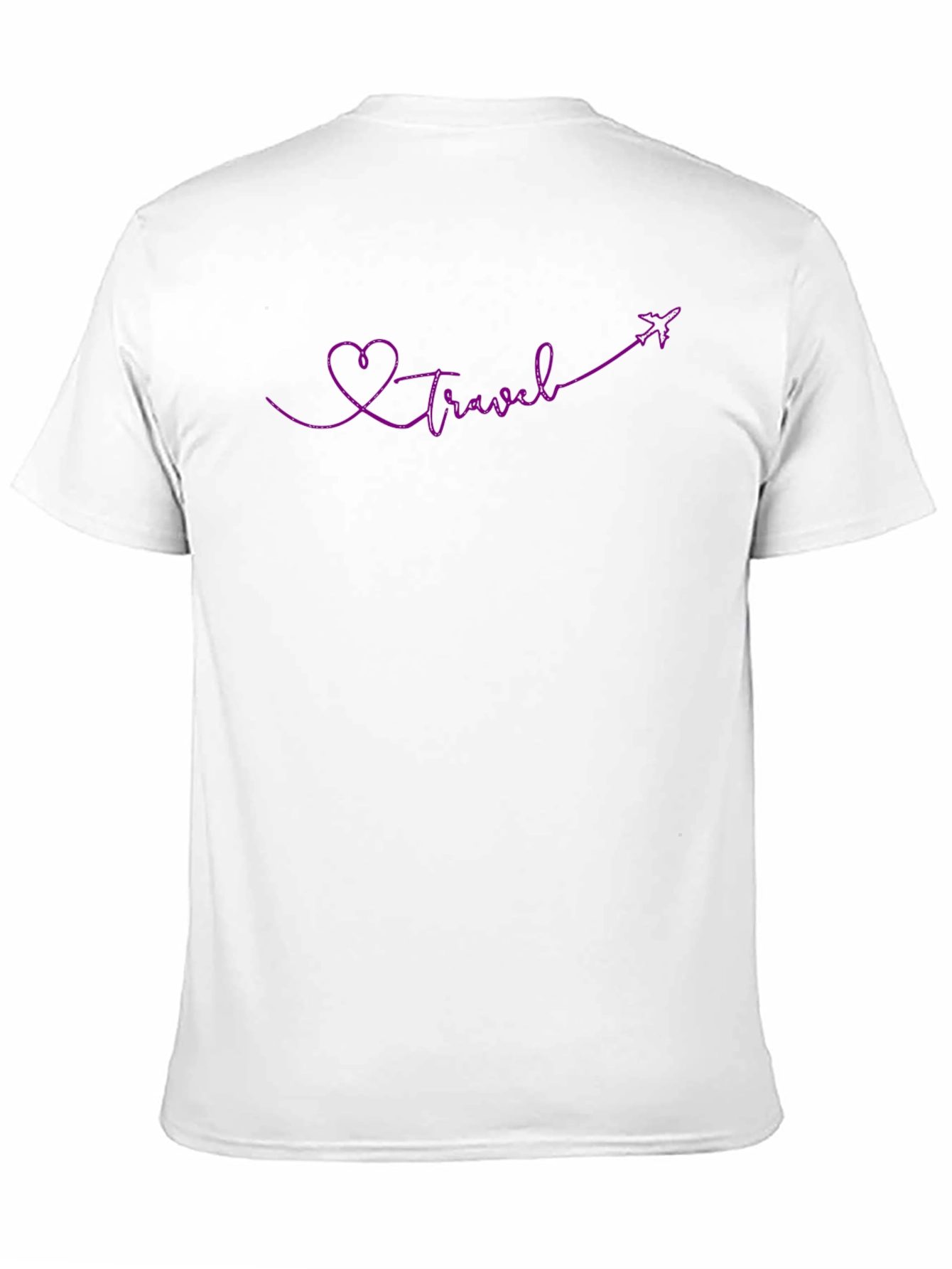 Travel Heart Plane Graphic Tee - Soft Cotton Shirt