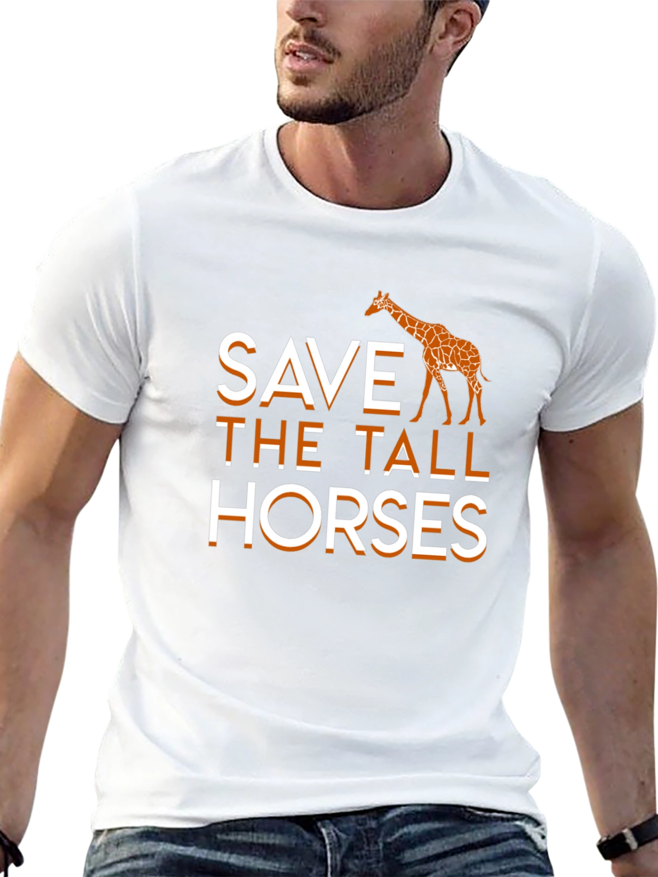 Save the Tall Horses Giraffe Graphic Tee