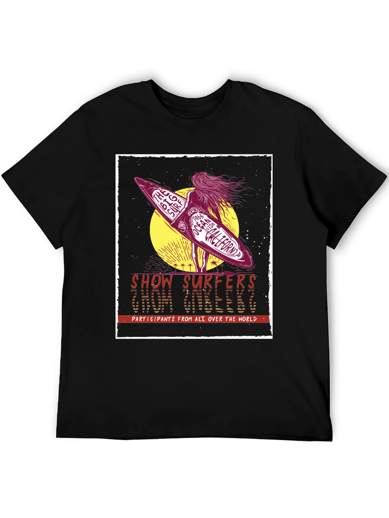 Retro Surfer T-Shirt - Show Surfers Chom Zubeeng