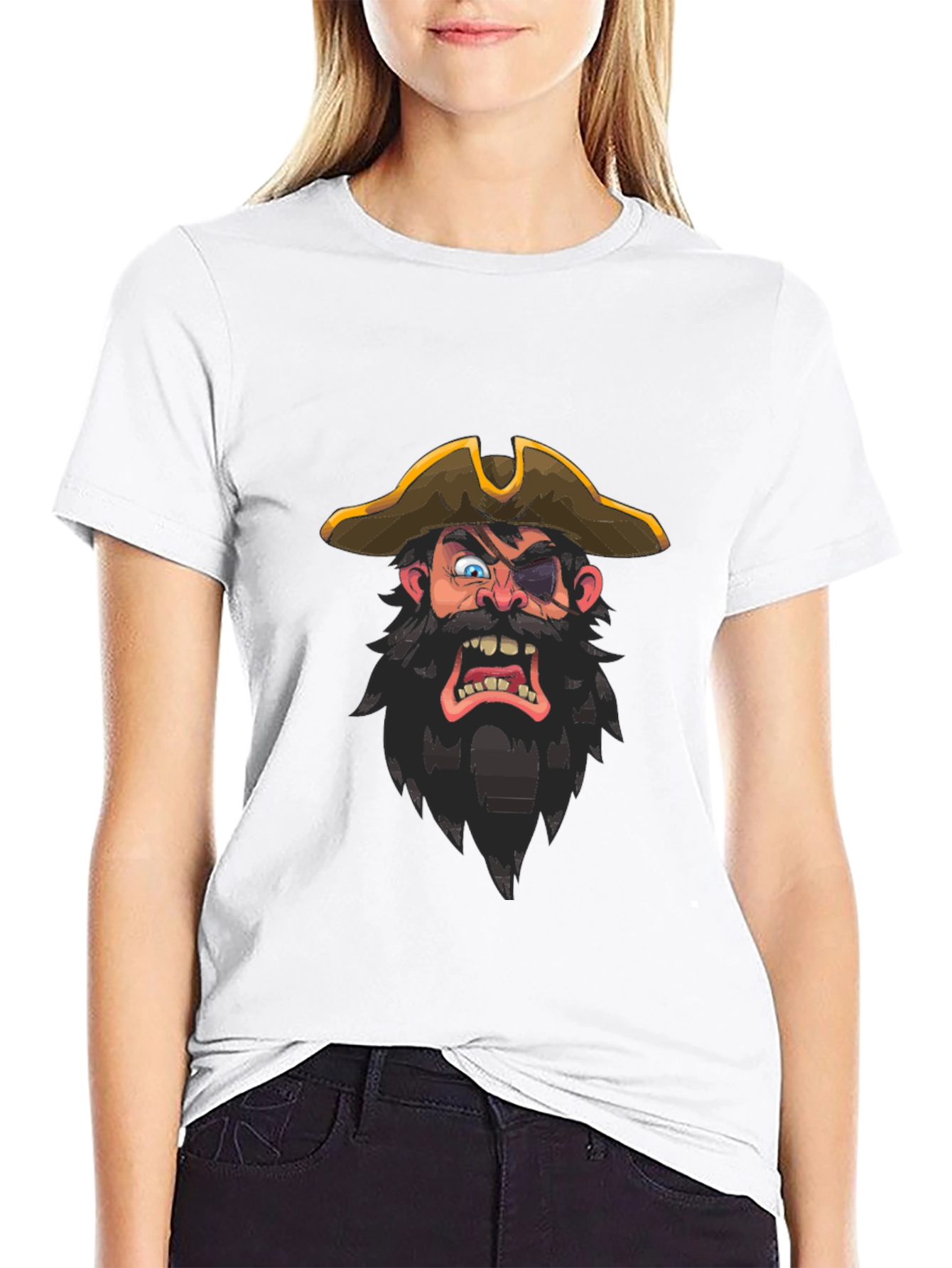 Pirate Graphic Tee - Mens Black T-Shirt