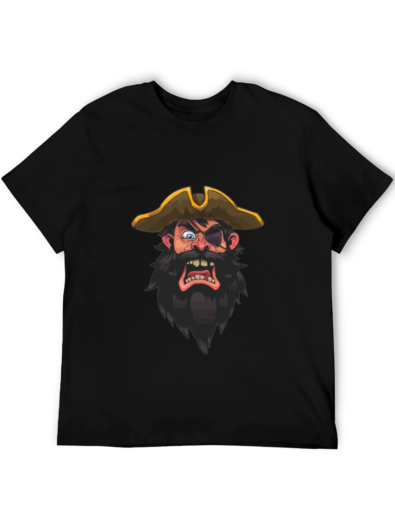 Pirate Graphic Tee - Mens Black T-Shirt