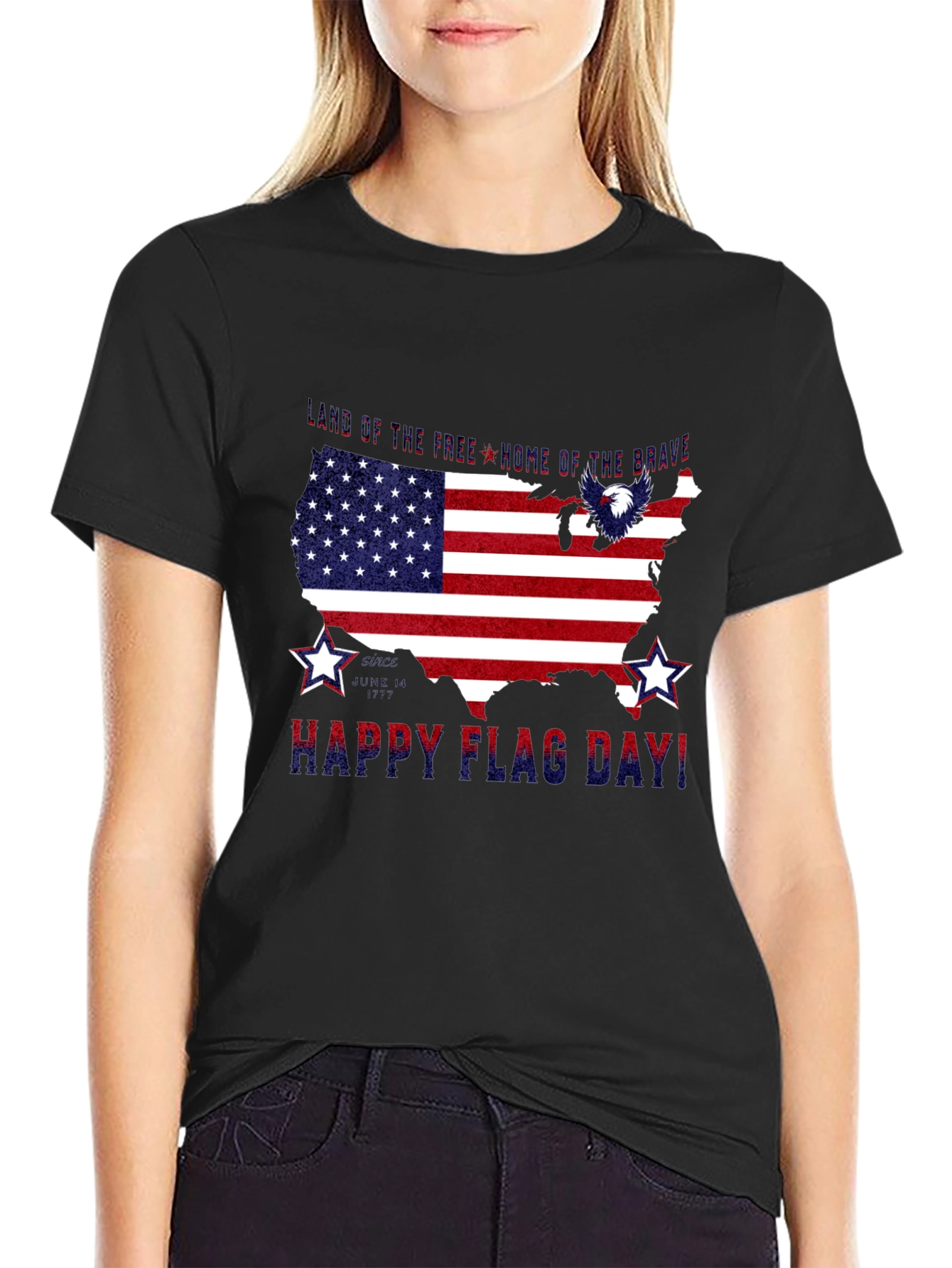 Patriotic USA Flag Happy Flag Day T-Shirt