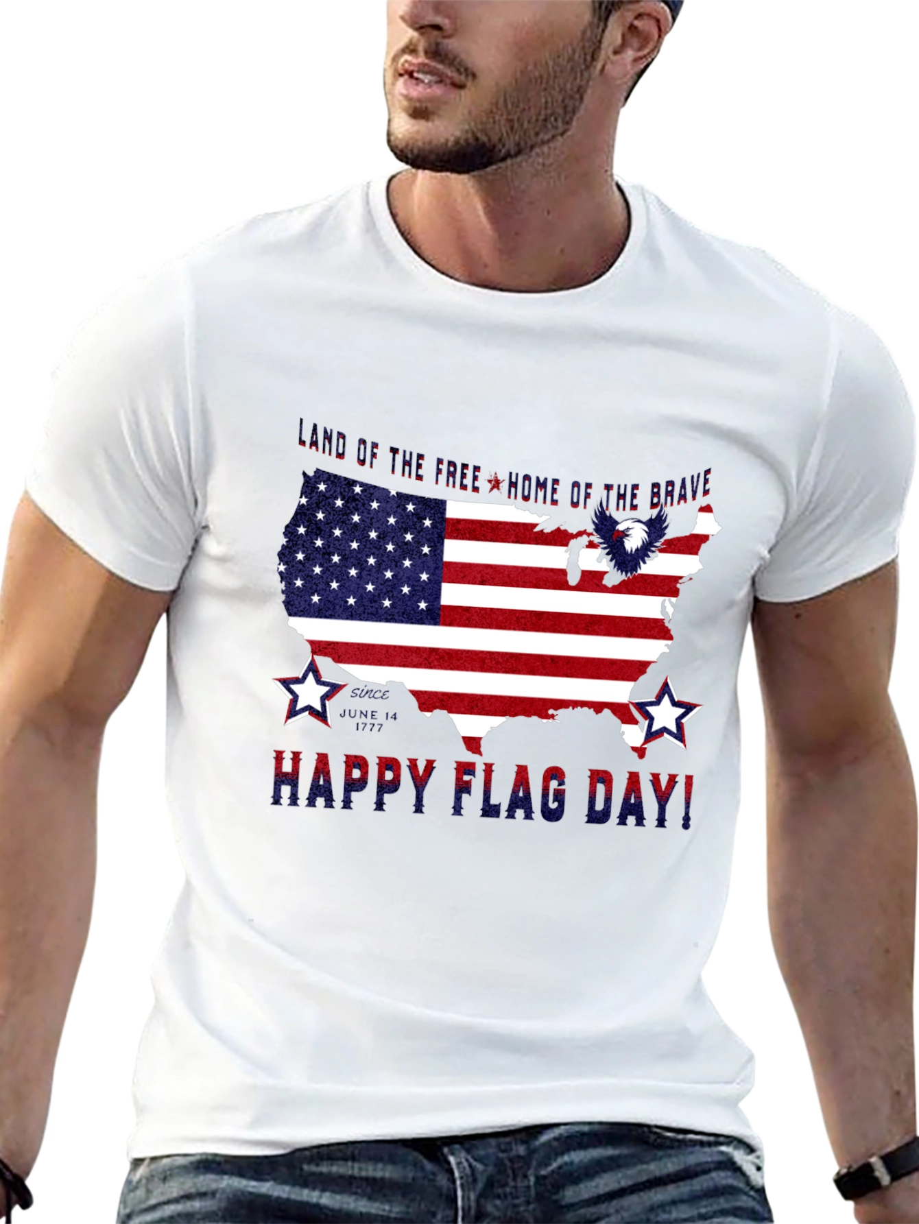 Patriotic USA Flag Happy Flag Day T-Shirt