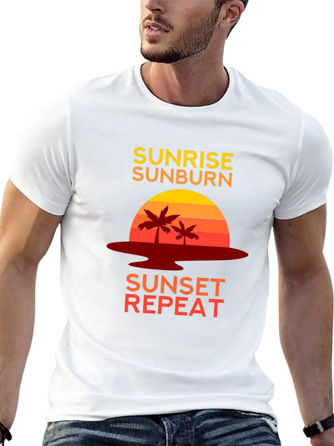 Sunrise Sunburn Sunset Repeat Graphic Tee