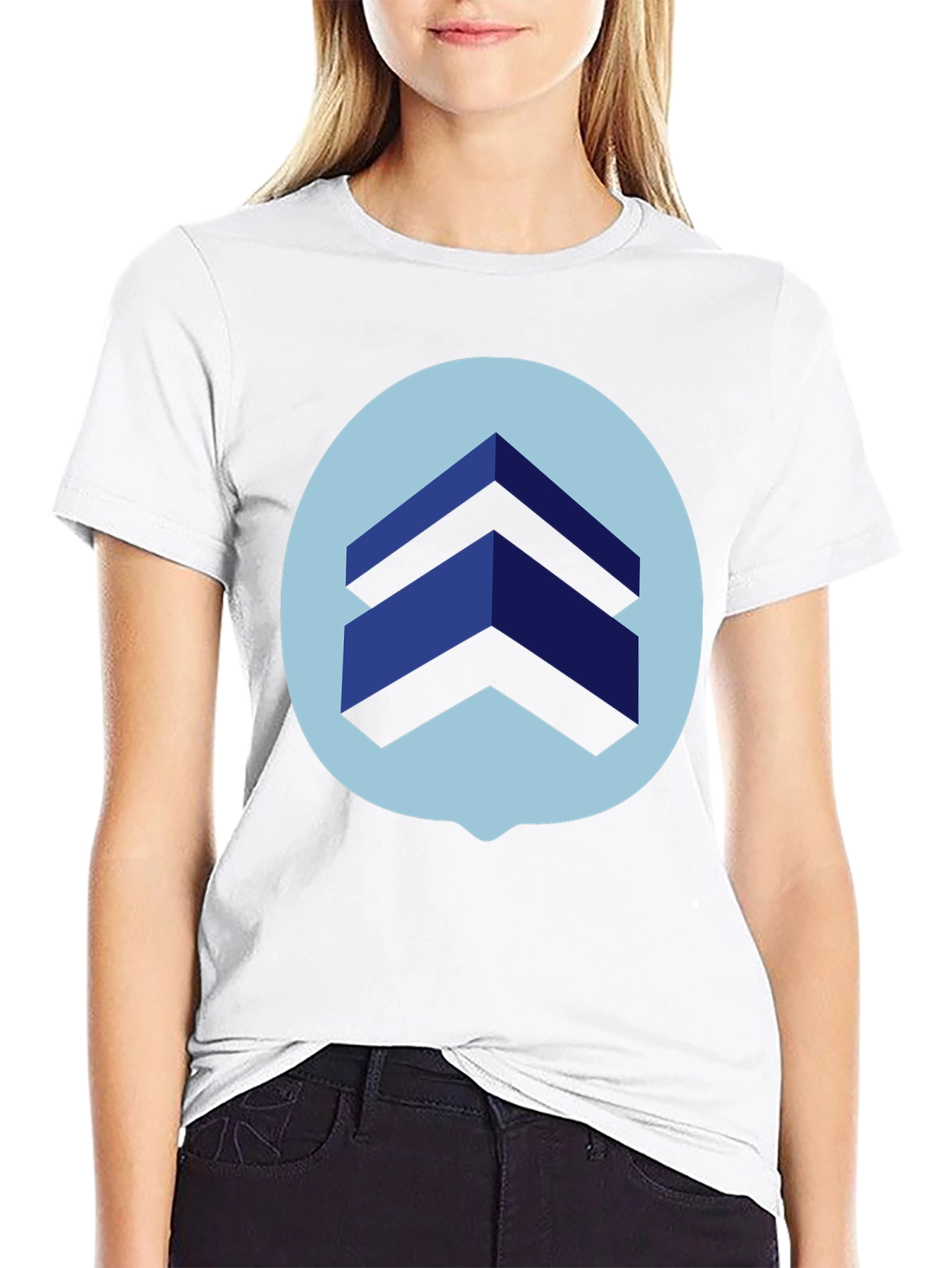 Geometric Graphic Print Tee - Modern Design