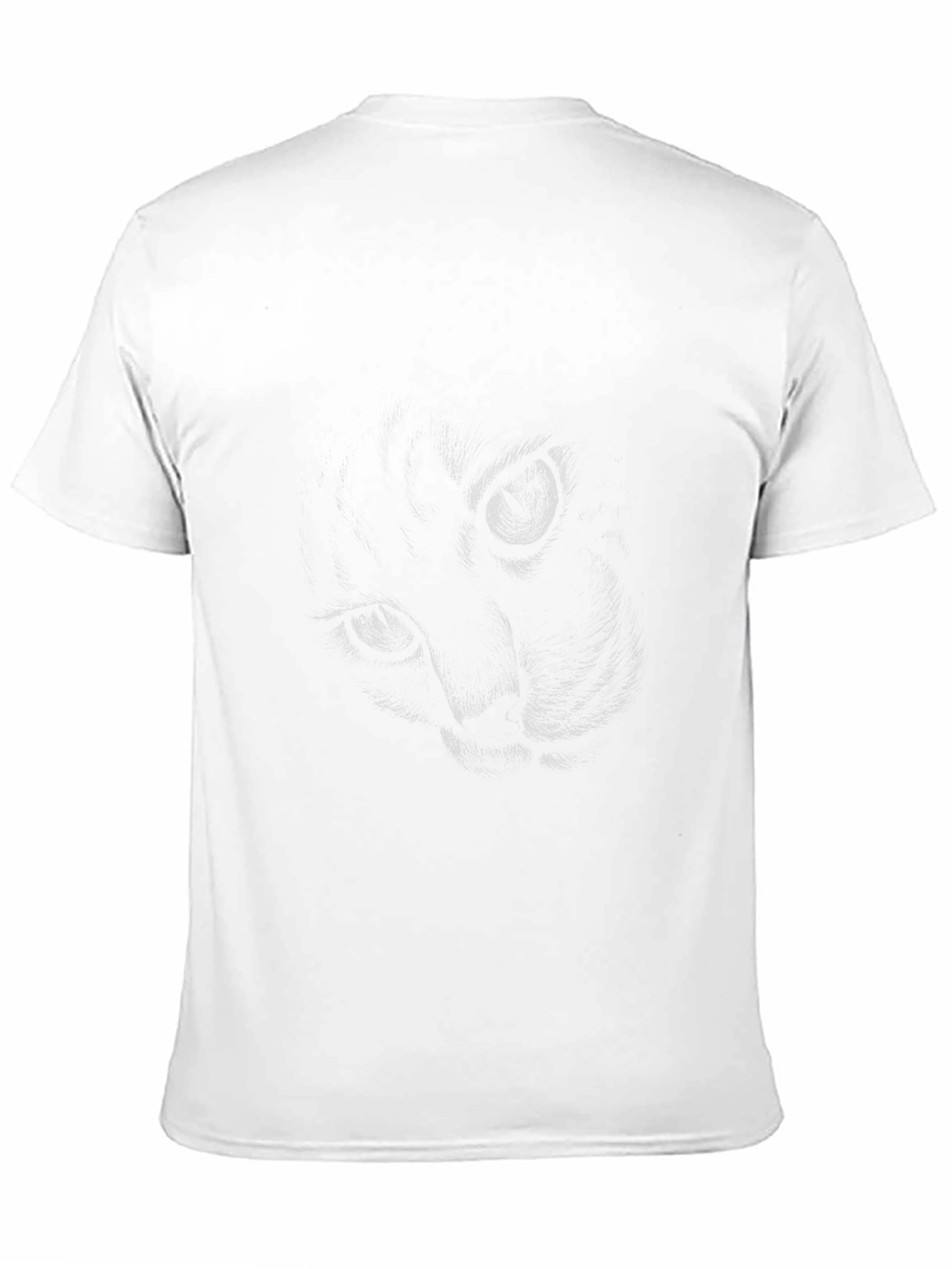 Mysterious Cat Face Black T-Shirt