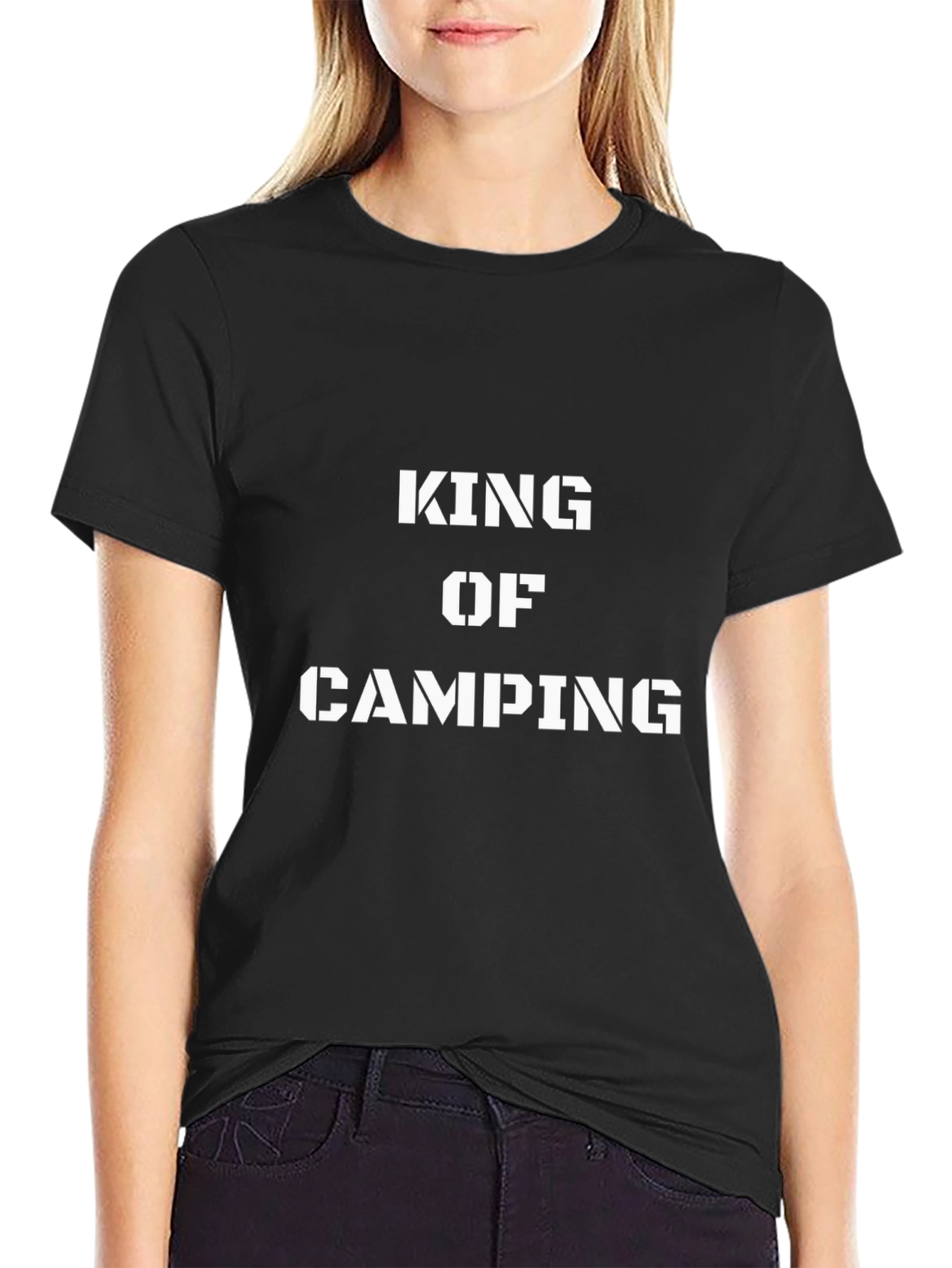 King of Camping Graphic T-Shirt - Mens Black Tee