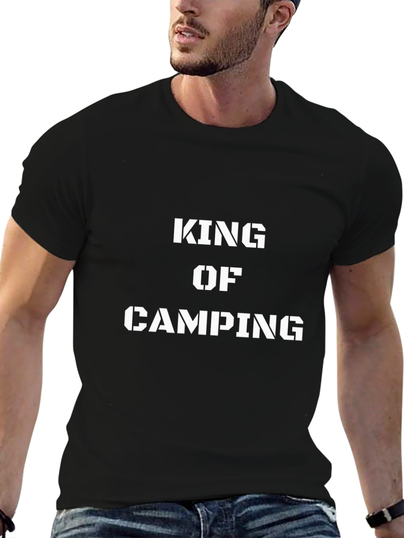 King of Camping Graphic T-Shirt - Mens Black Tee