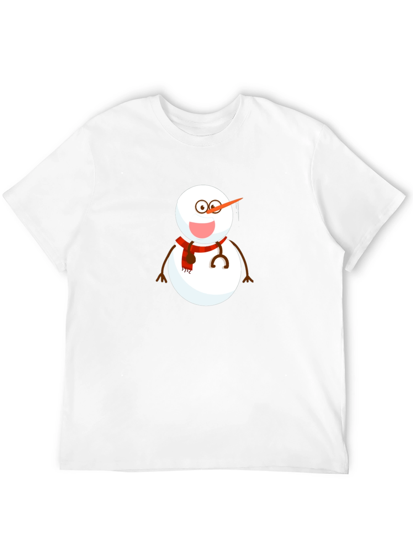 Snowman Doctor Graphic Tee - Black Cotton Blend