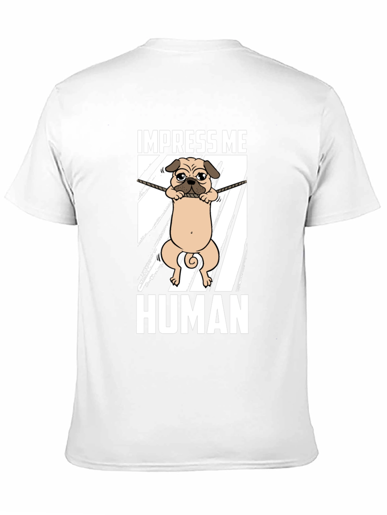 Impress Me Human Pug Graphic Tee