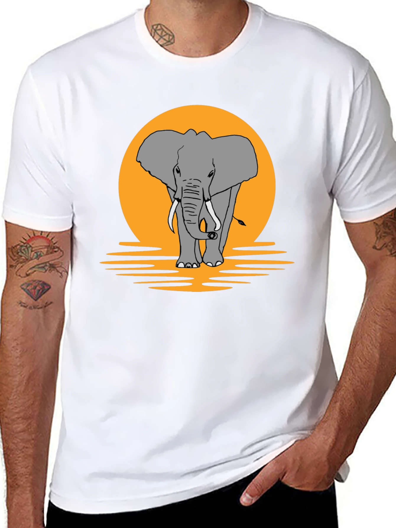 Elephant Graphic T-Shirt - Nature Inspired Design