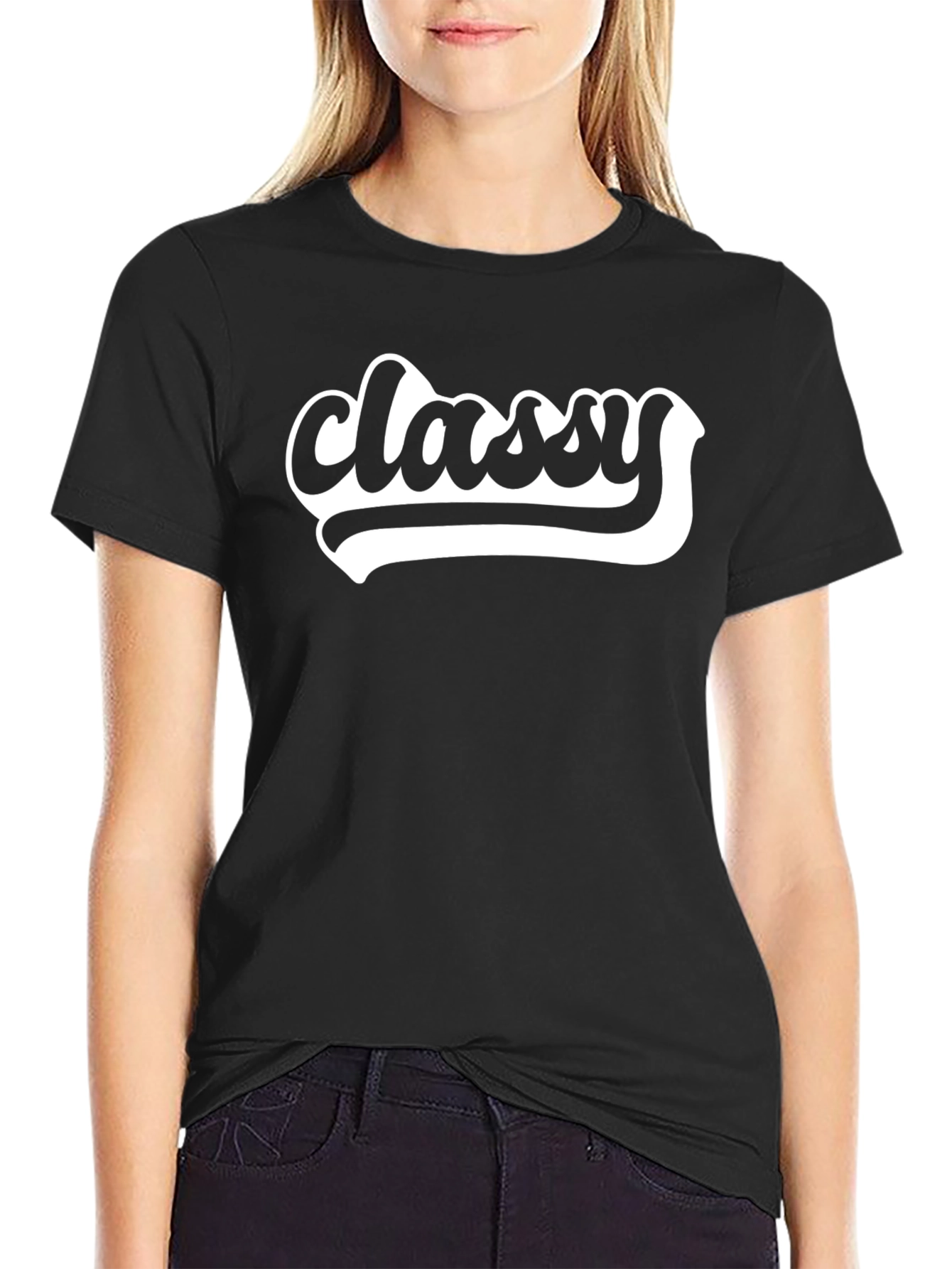 Classy Black Graphic T-Shirt