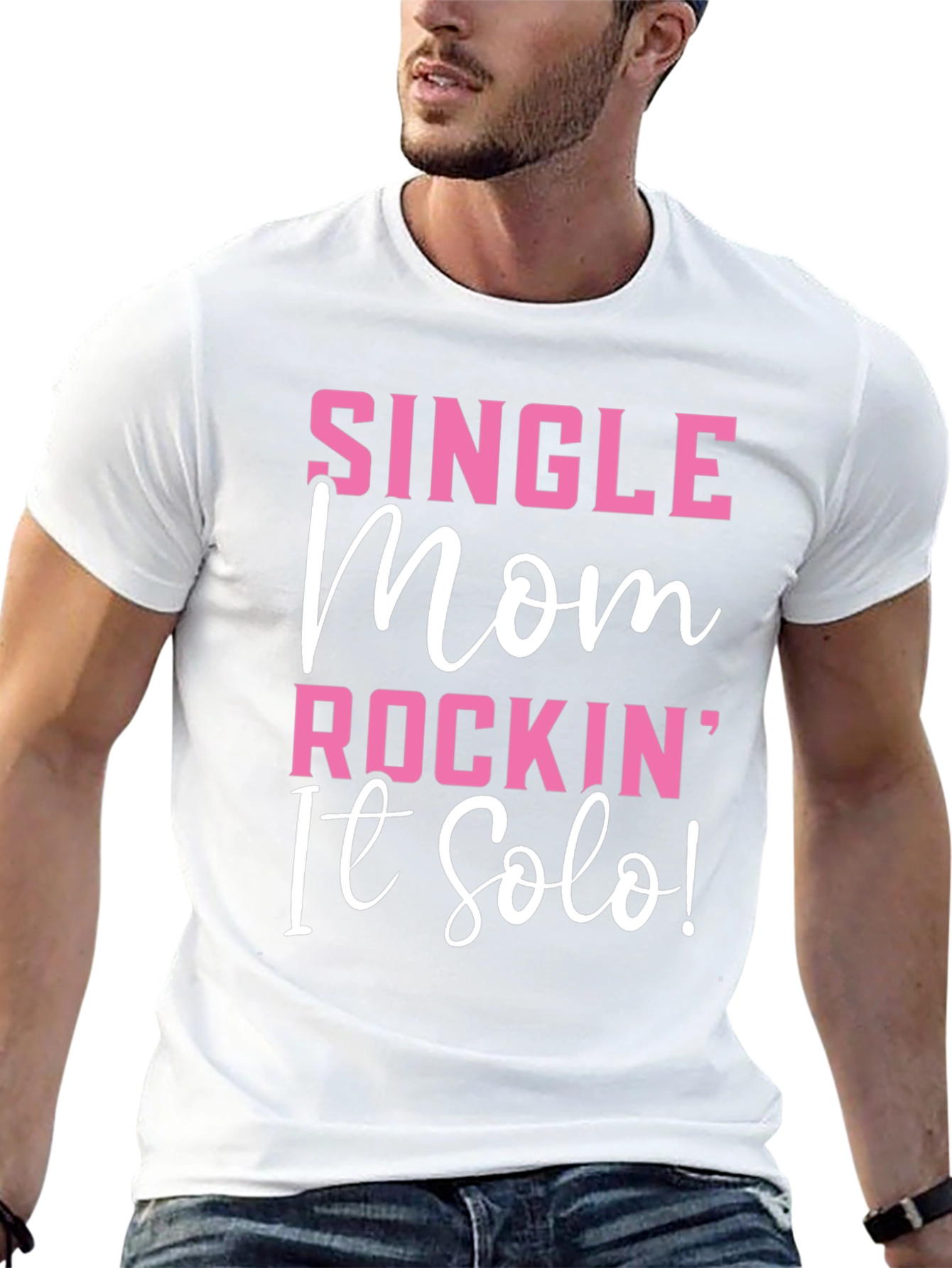 Single Mom Rockin It Solo Black Graphic T-Shirt