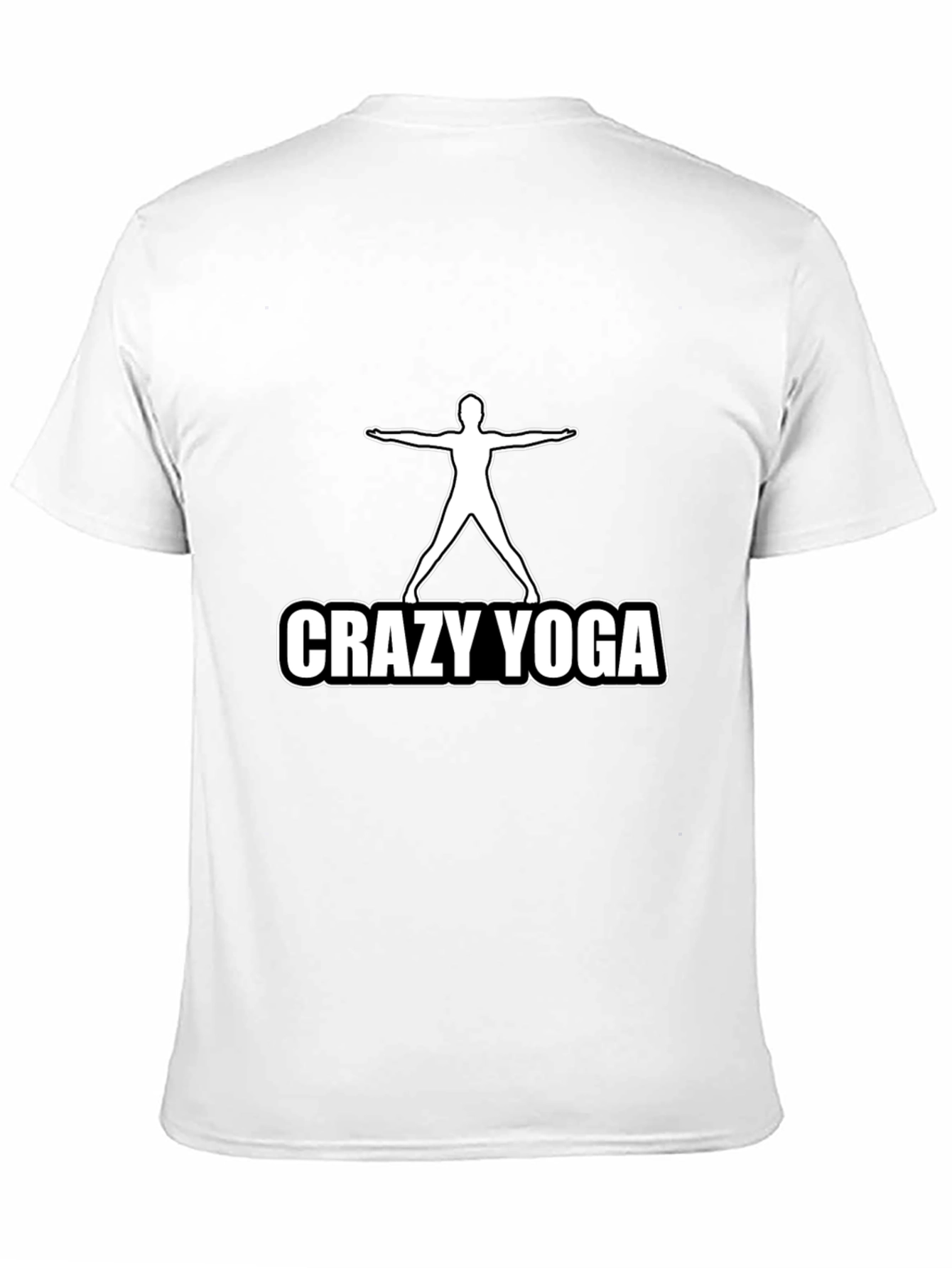 Crazy Yoga Mens Black Graphic T-Shirt