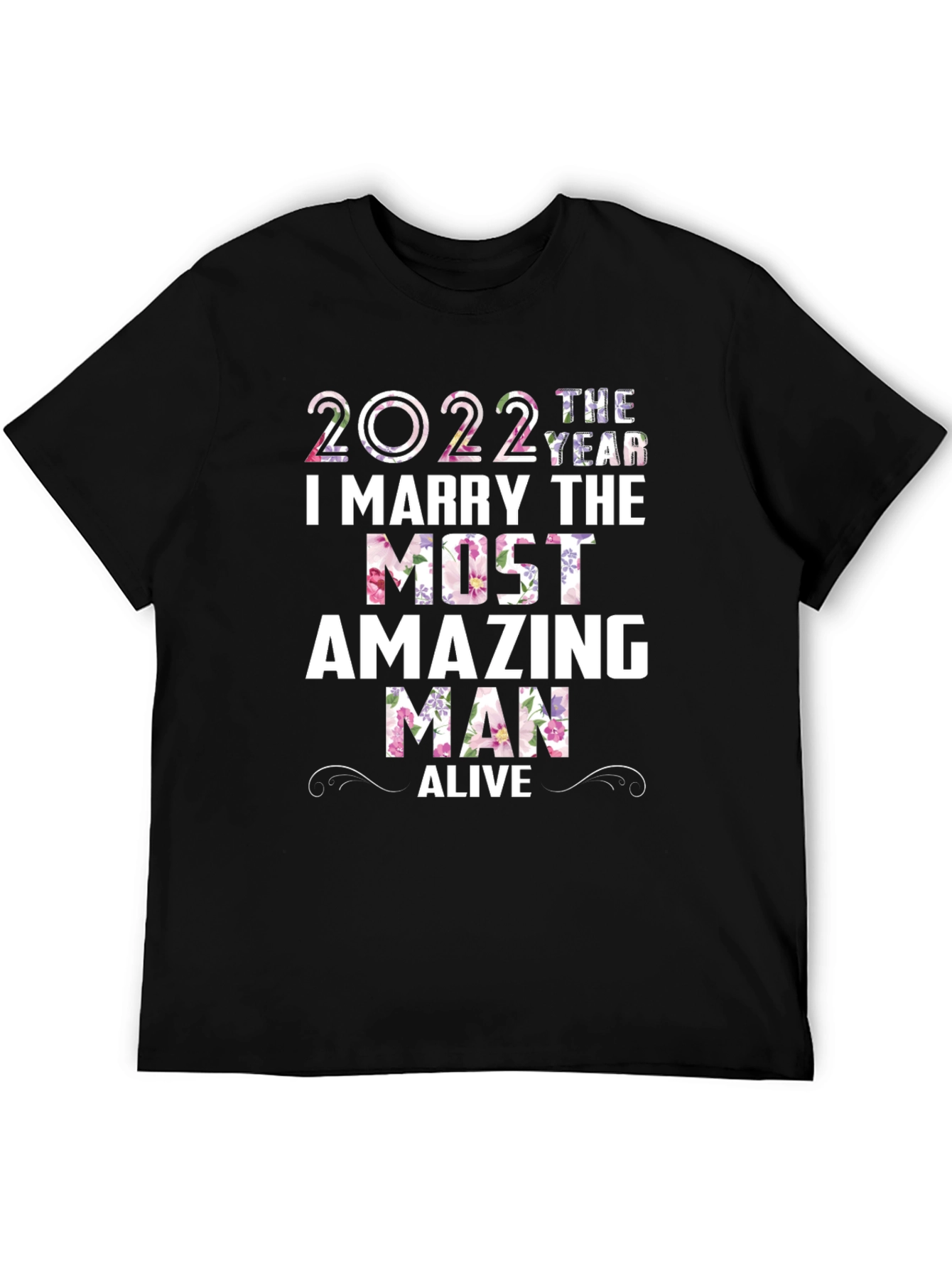 2022 Floral Wedding Groom T-Shirt