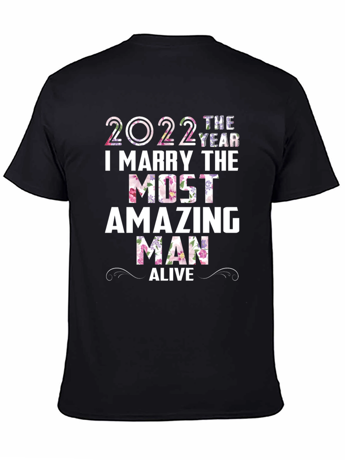 2022 Floral Wedding Groom T-Shirt