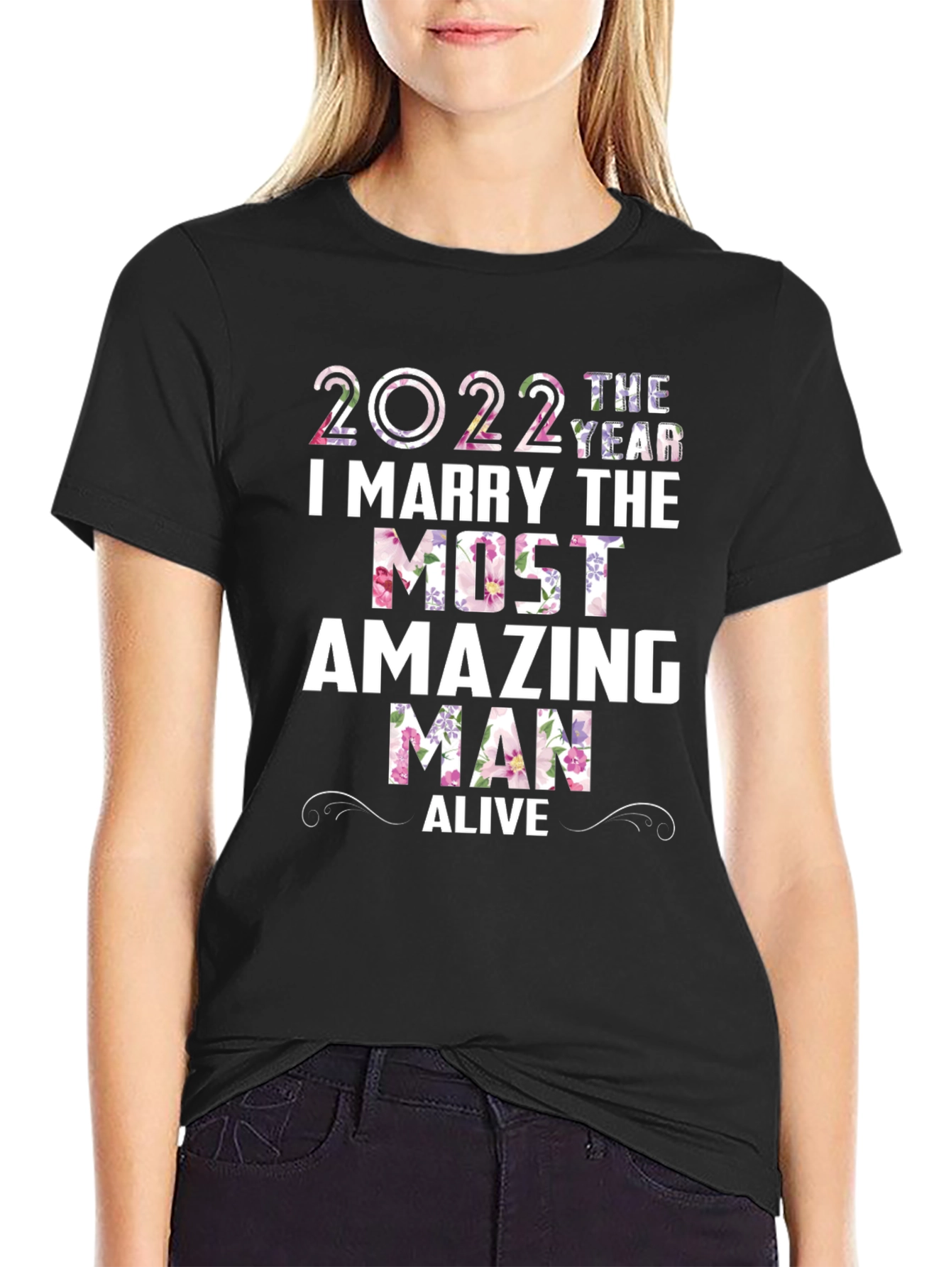 2022 Floral Wedding Groom T-Shirt