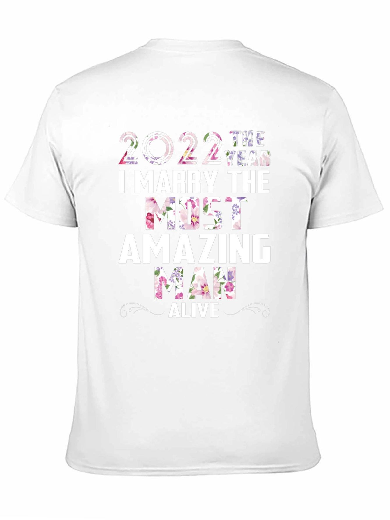 2022 Floral Wedding Groom T-Shirt