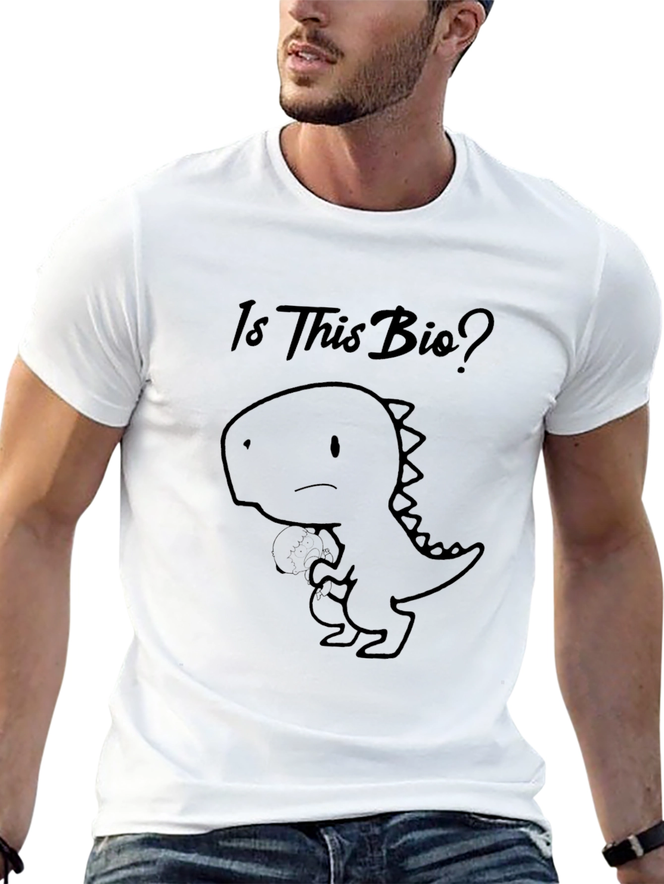 Is This Bio? Dino Graphic T-Shirt - Black