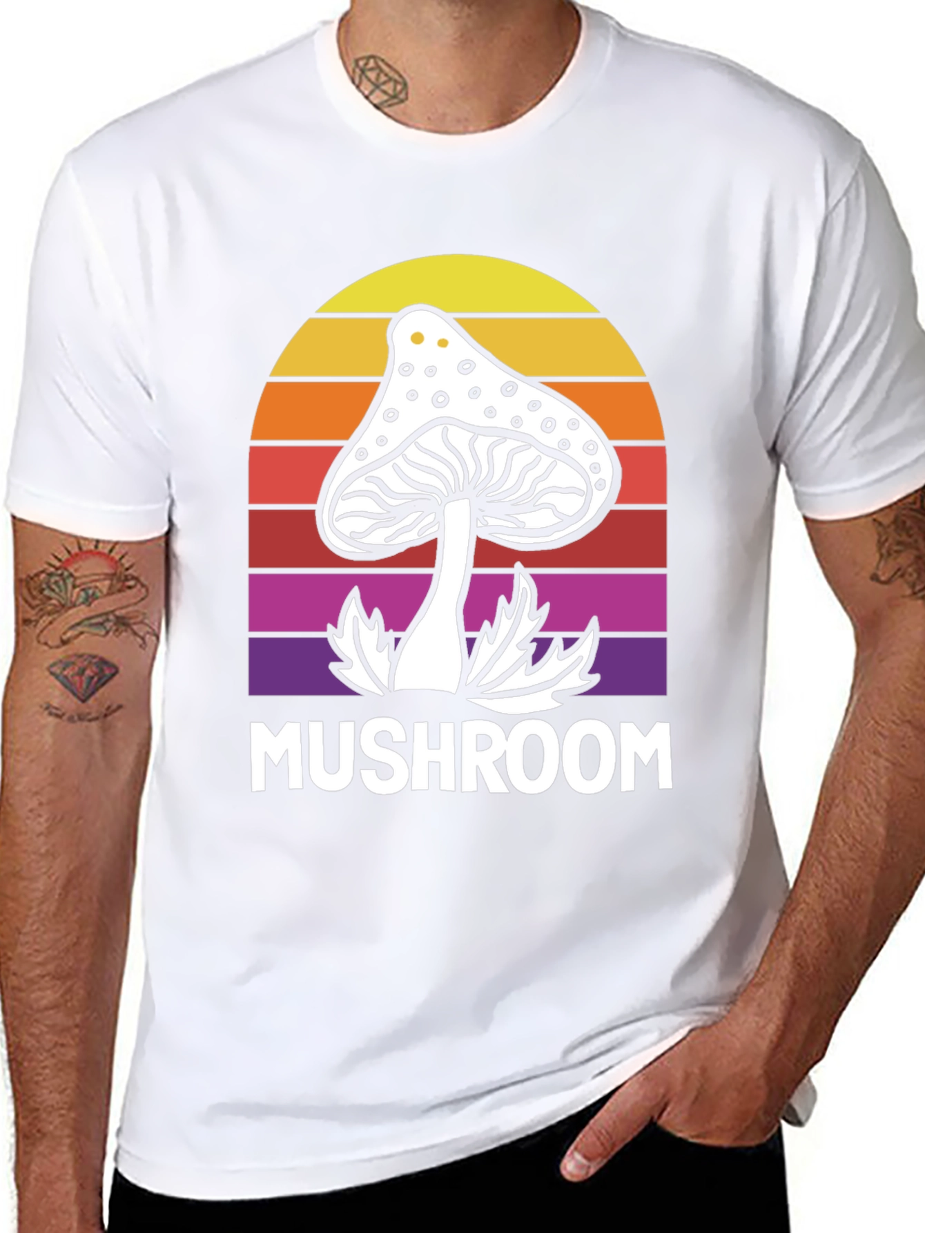Retro Mushroom Graphic Tee - Unisex