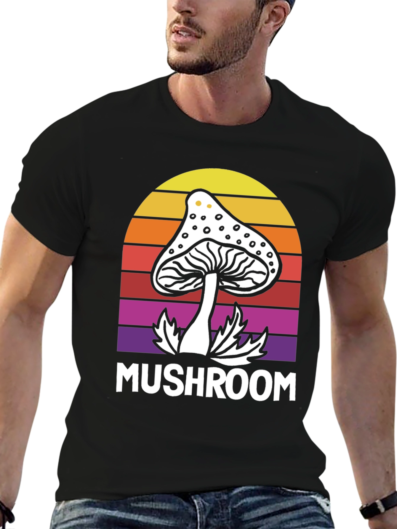 Retro Mushroom Graphic Tee - Unisex
