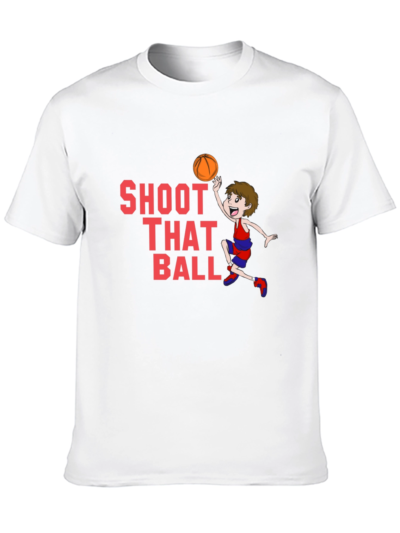 Shoot That Ball Graphic T-Shirt - Black Cotton Tee
