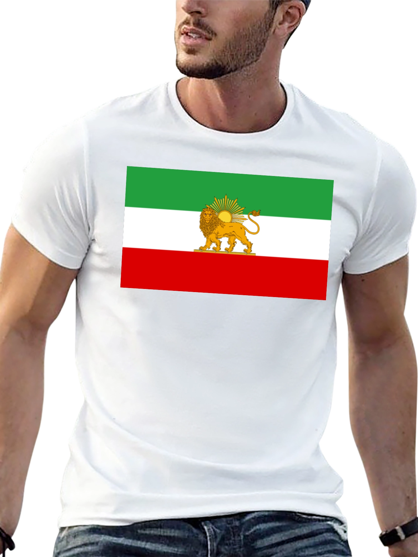 Iran Flag Lion & Sun Graphic Tee