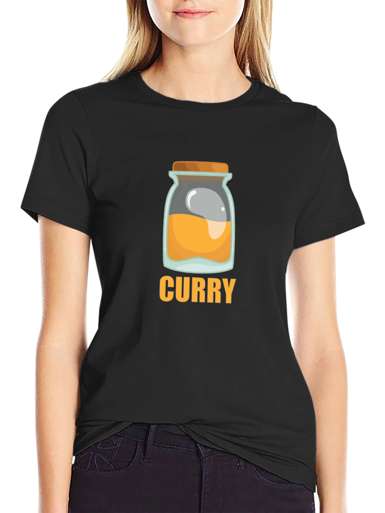 Curry Jar Graphic T-Shirt - Unique Foodie Tee