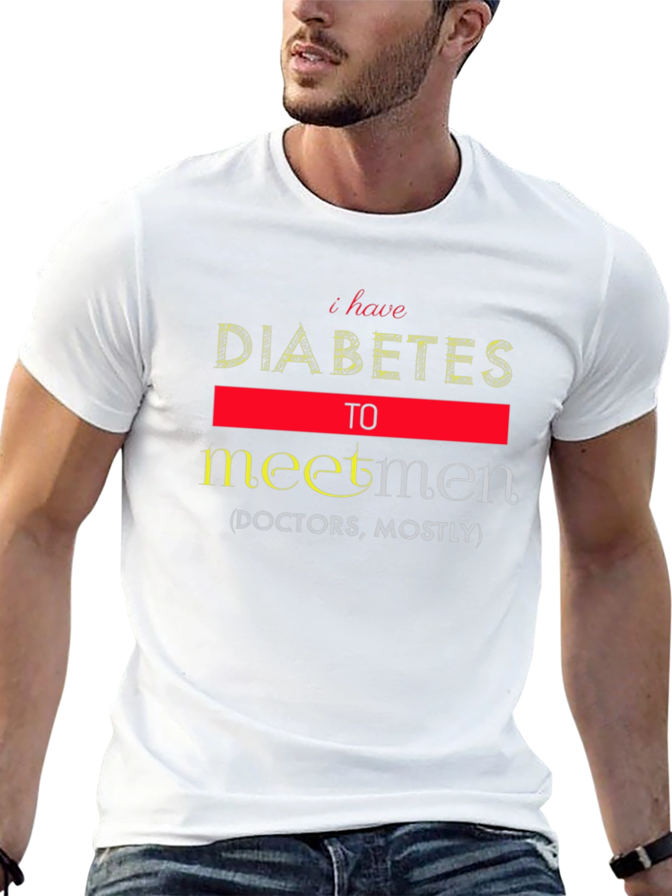 Funny Diabetes Meet Men T-Shirt