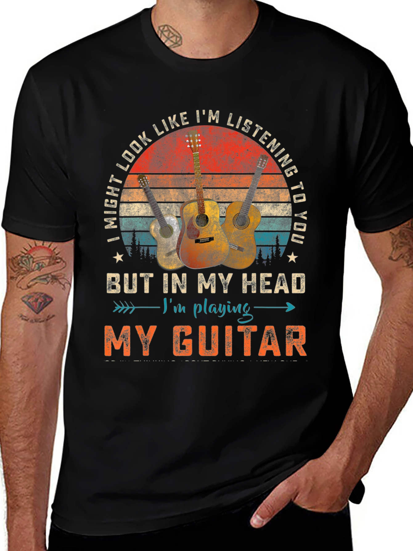 Guitar Player T-Shirt - Im Playing My Guitar