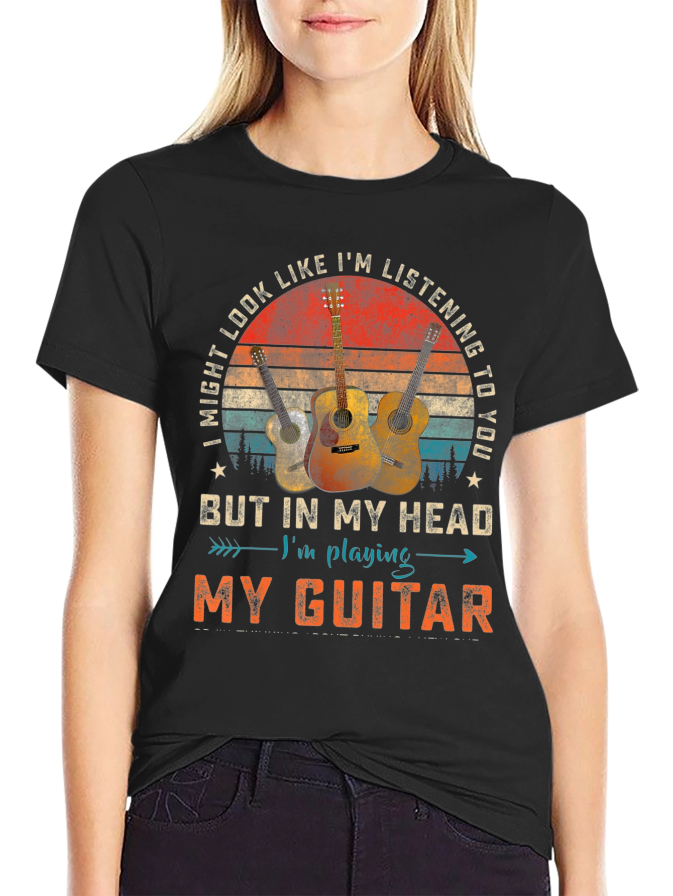 Guitar Player T-Shirt - Im Playing My Guitar