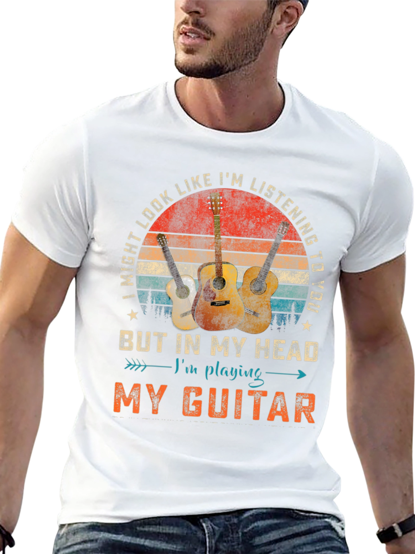 Guitar Player T-Shirt - Im Playing My Guitar