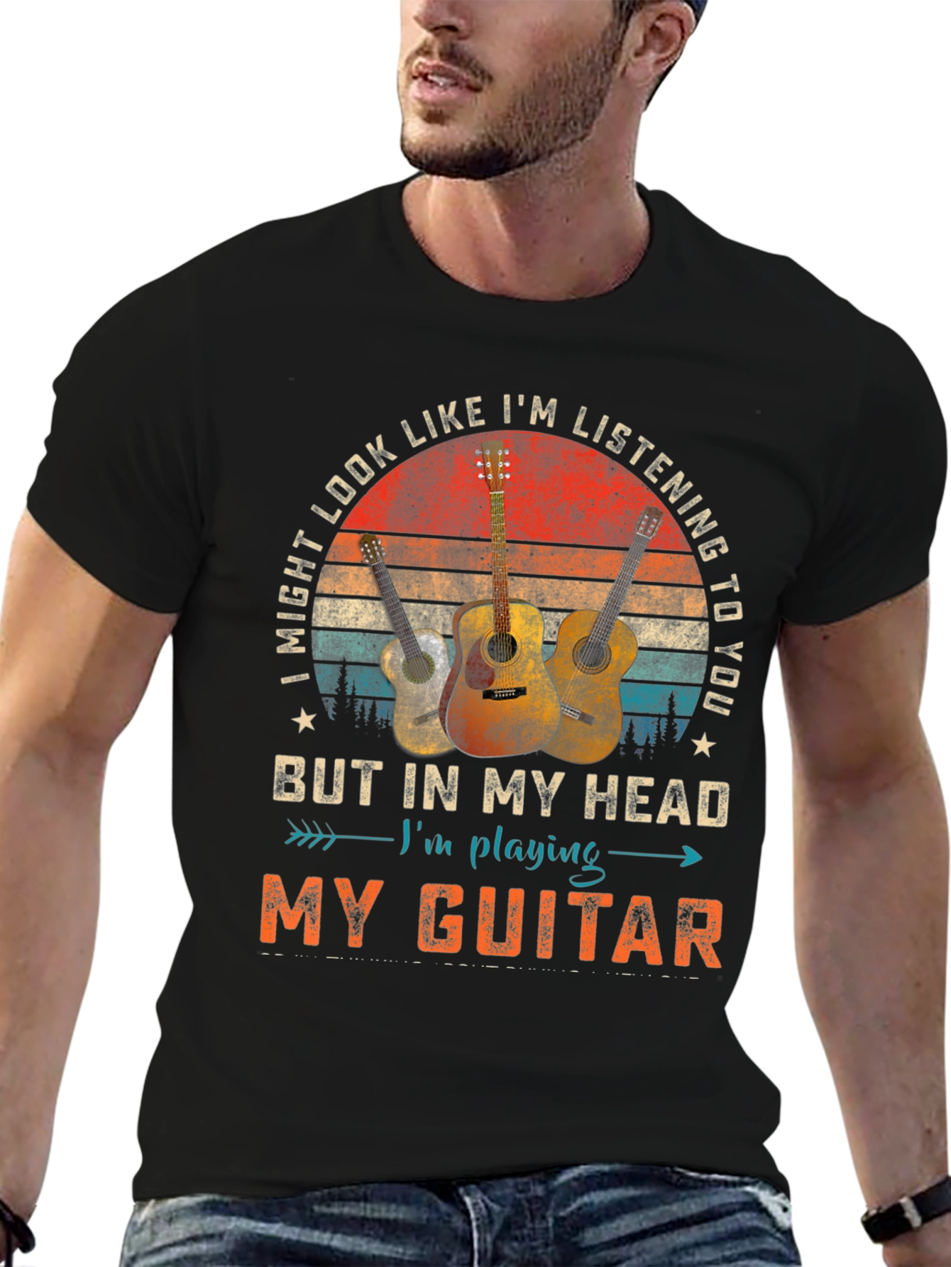 Guitar Player T-Shirt - Im Playing My Guitar